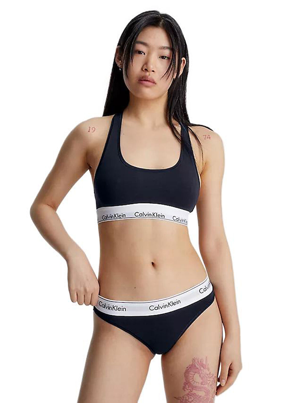 Calvin Klein Kadın Lacivert Bralet Takım 