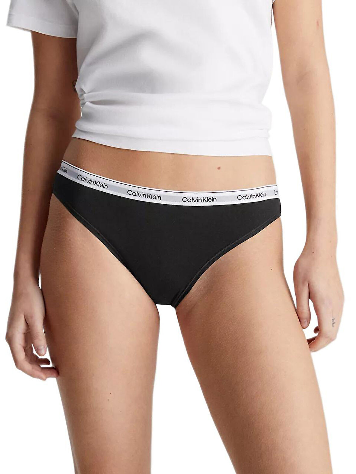 Calvin Klein Kadın 3'lü Siyah - Beyaz - Gri Bikini Külot  