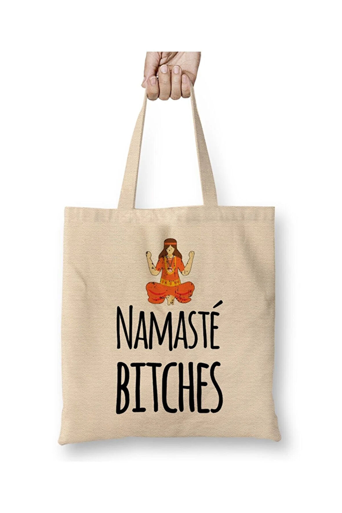 Yoga Teacher Clothes I Yoga Quotes Yoga Öğretmeni Beyaz Bez Çanta Uzun Saplı