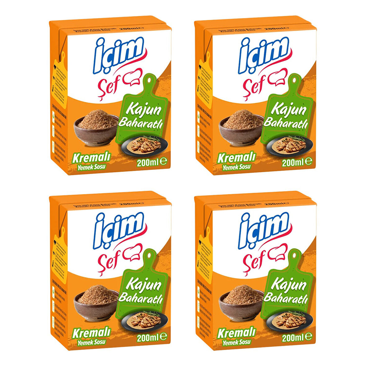 İçim Şef Krema Kajun Baharatlı 200 ml x 4 Adet