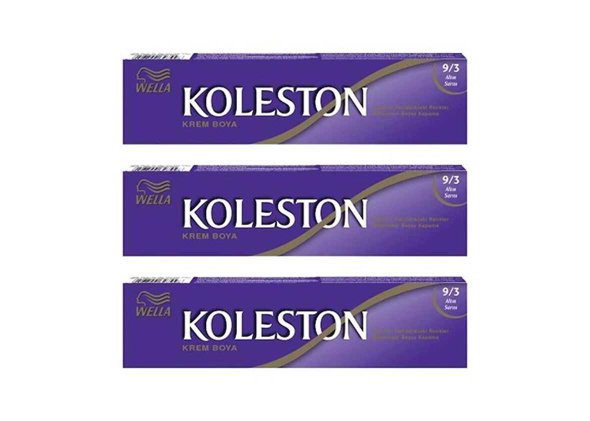 Koleston Tüp Boya 50 ml - 9.3 Altın Sarı 3 Adet