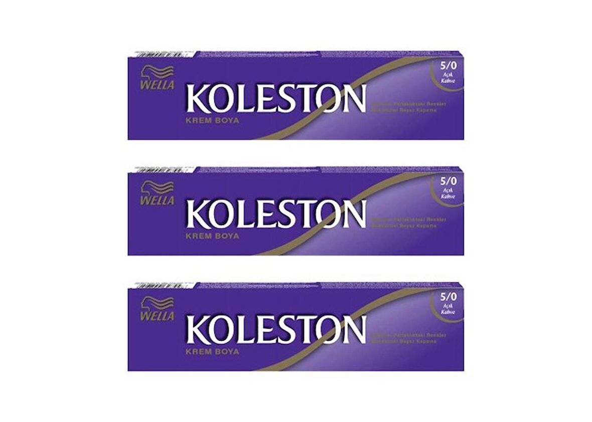 Koleston Tüp Boya 50 ml - 5.0 Açık Kahve 3 Adet