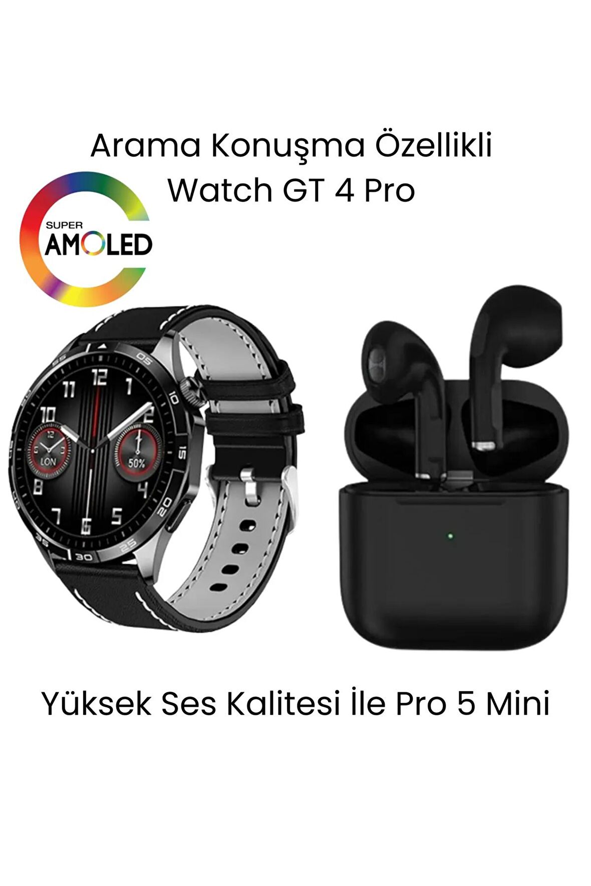 Watch GT 4 Pro Akıllı Saat ve Pro 5 Mini Bluetooth Kulaklık