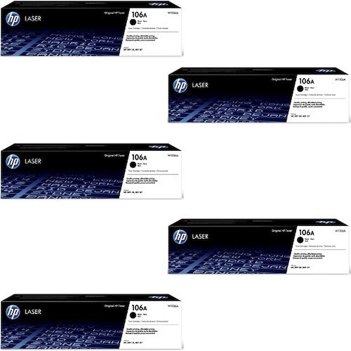 Hp 106A-W1106A / 107a Orjinal Toner 5'Lİ Avantaj Paket 