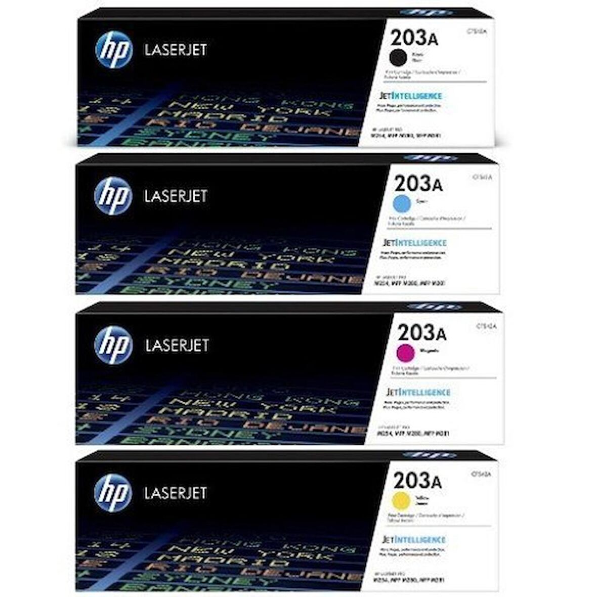 Hp (203A) CF540A/CF541A/CF542A/CF543A Orjinal Toner Takımı