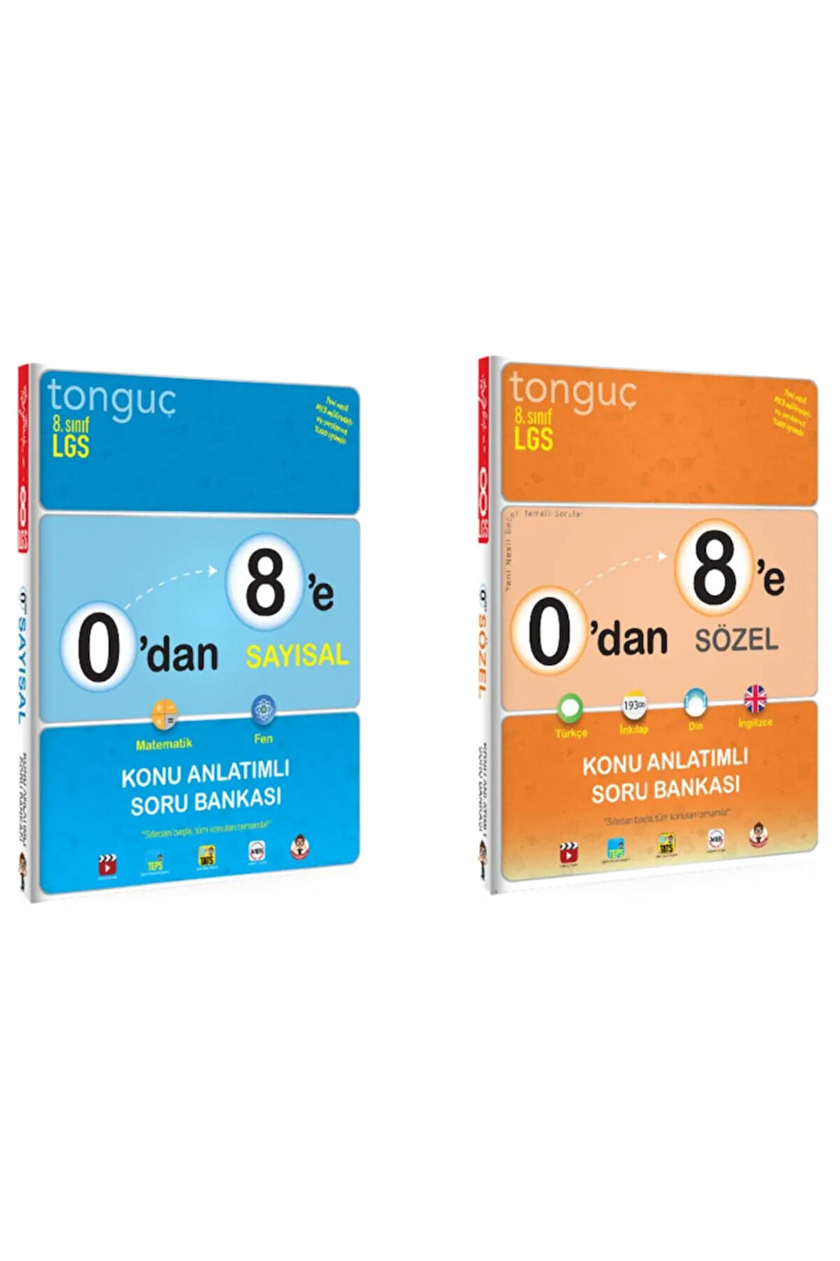 Tonguç 0'dan 8'e Sözel Sayısal Soru Bankası Seti