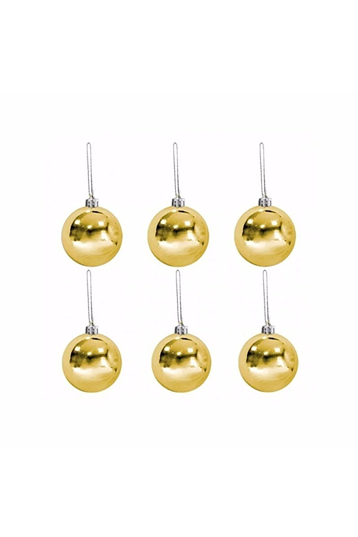4 Cm Ağaç Süsleme Topları 6lı Altın