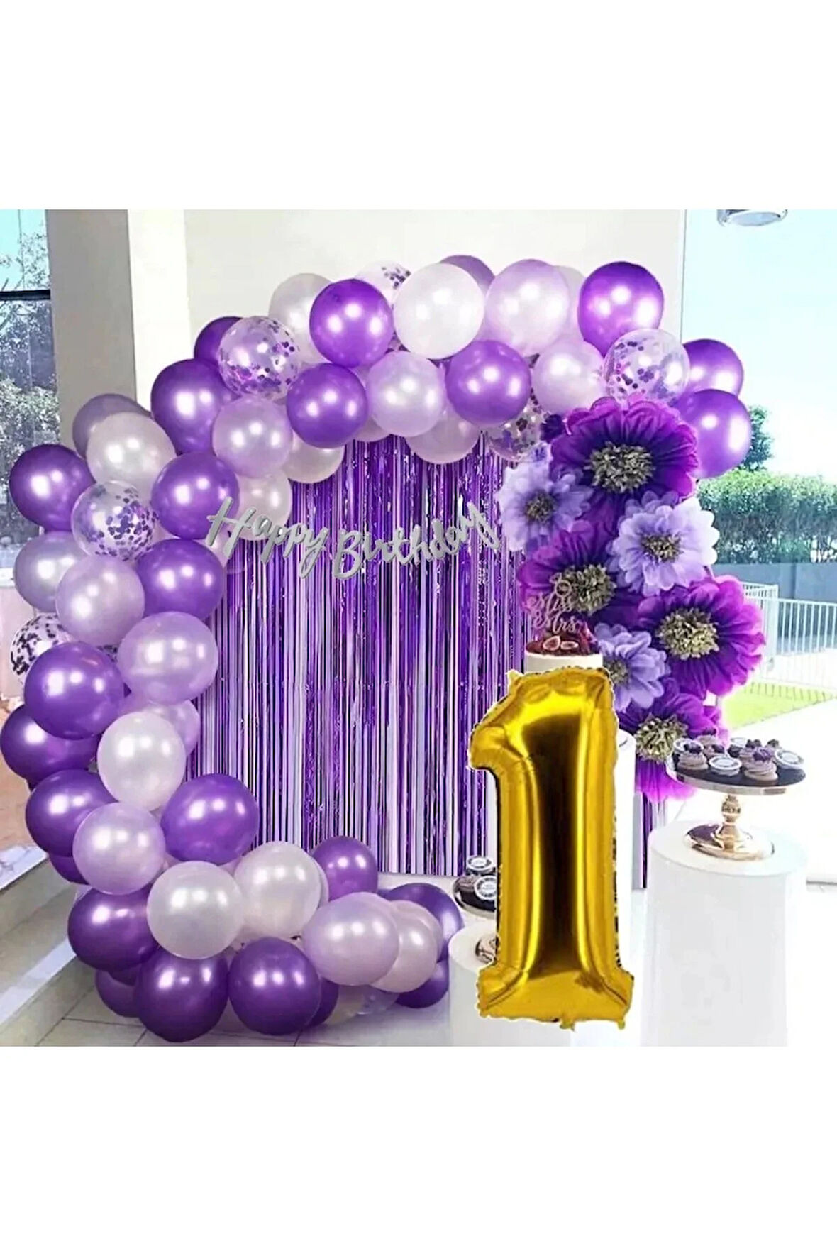 Mor Balon Seti 1 Yaş