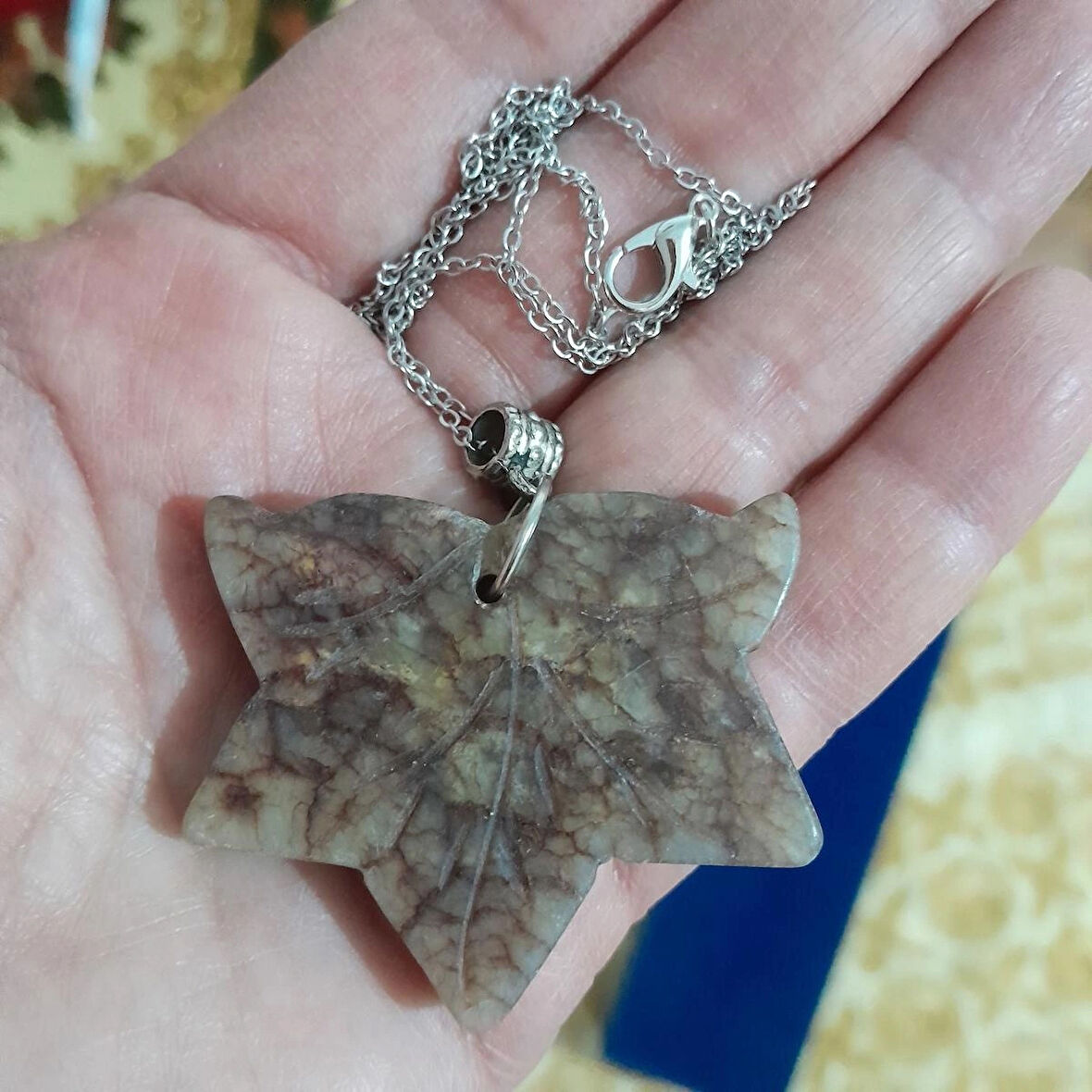 Kuarsit Doğal Taş Kolye