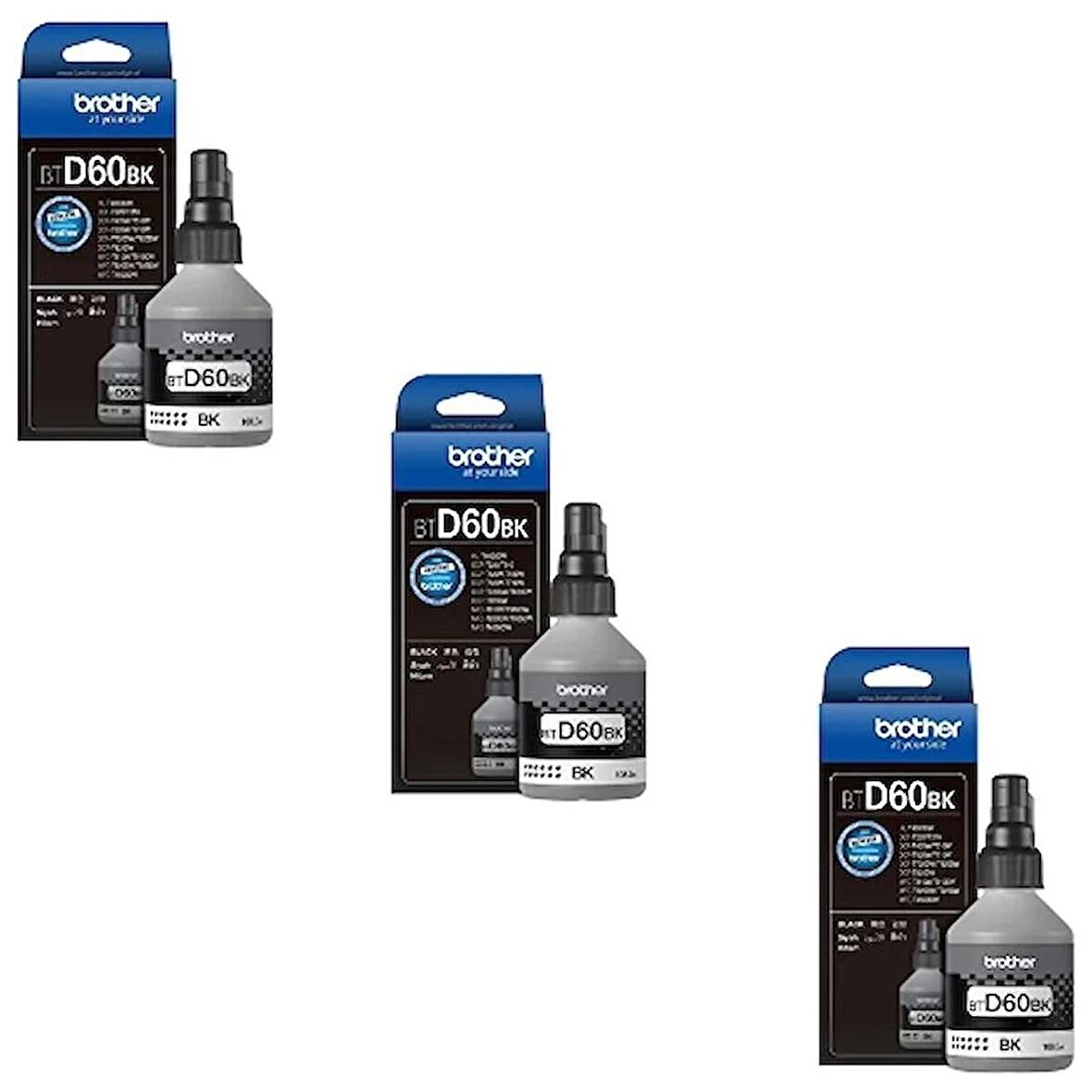 Brother BT-D60BK / MFC-T925DW Siyah Orjinal Mürekkep 3'LÜ Avantaj Paket 