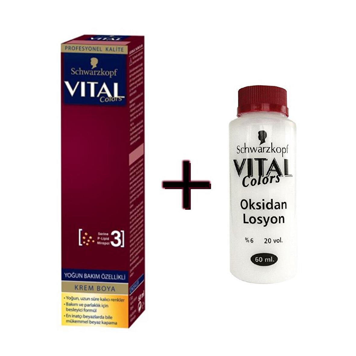 Vital Saç Boyası Tüp 60ml - 7-554 Altın Karamel + 20 Vol Peroksit