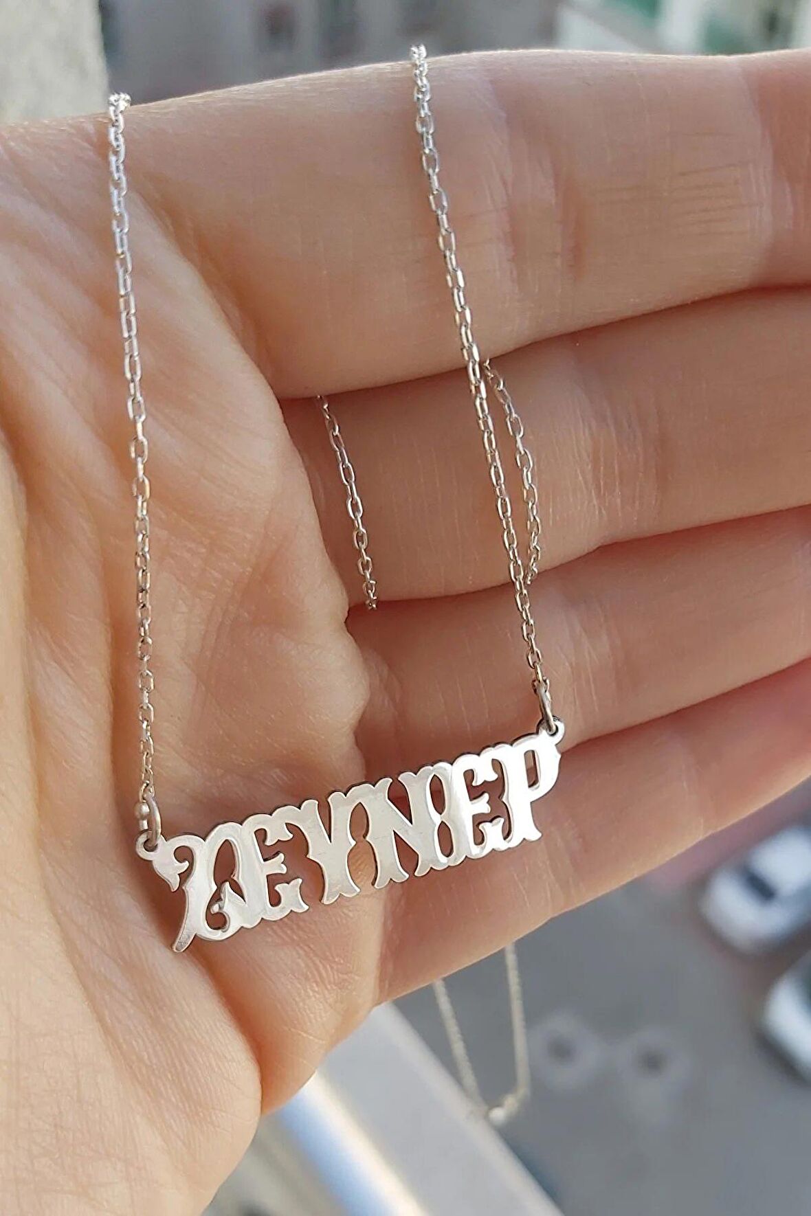 925 Ayar Gümüş İsimli Kolye