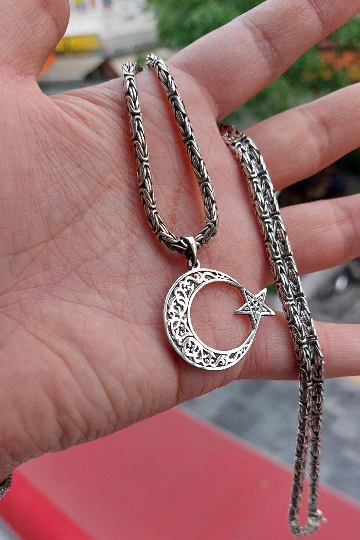 925 Ayar Gümüş Ayyıldız Kolye