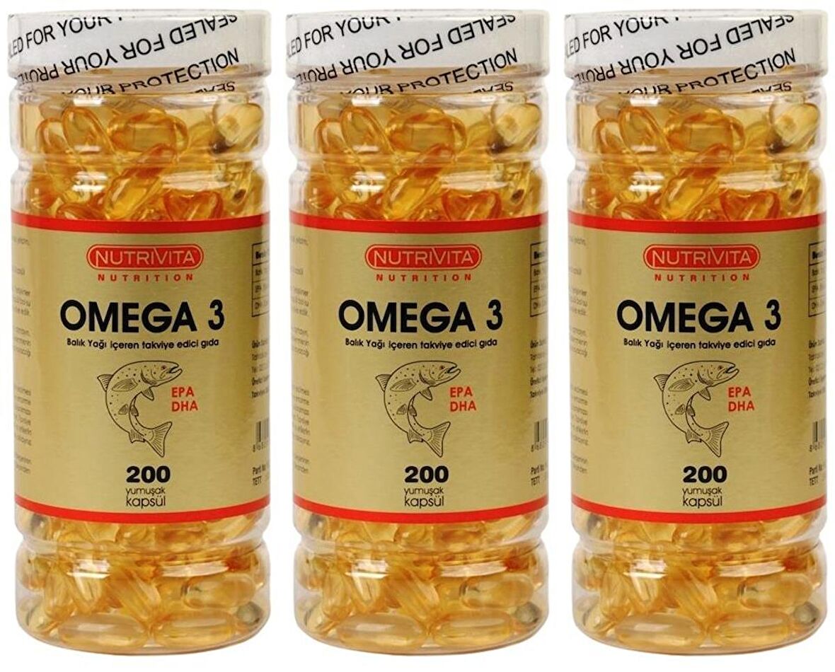 Omega 3 Balık Yağı 1000 Mg 3x200 Kapsül