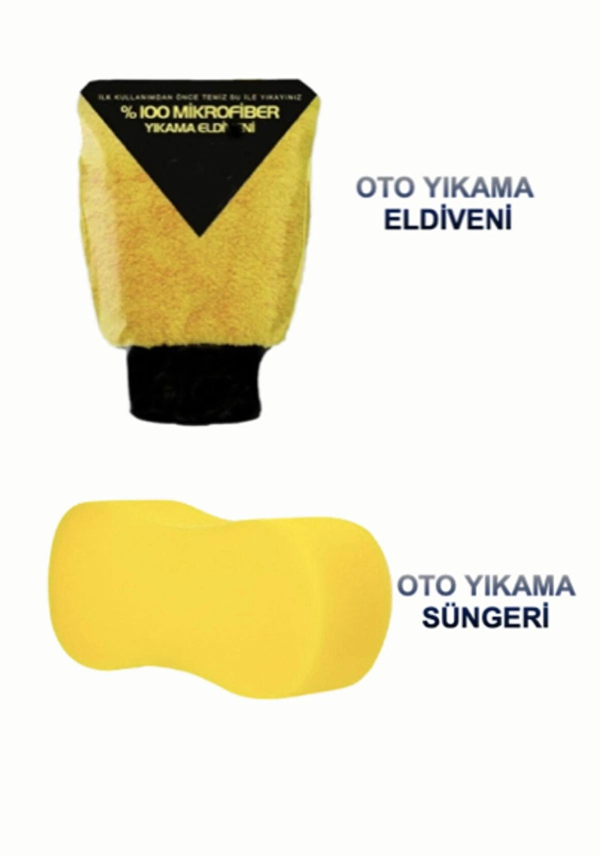 2'li Oto Yıkama Kurulama Cam Temizlik Mikrofiber Bez Eldiven Set