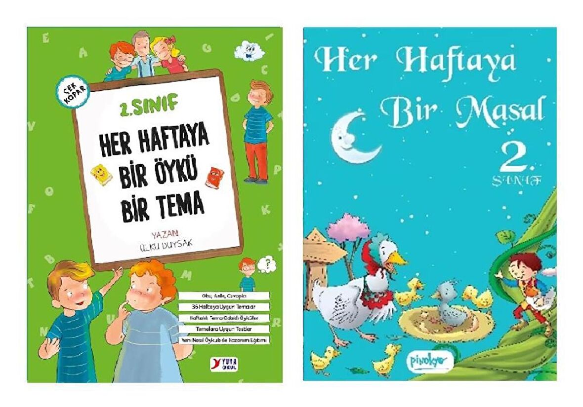 Yuva 2. Sınıf Her Haftaya Bir Öykü Bir Tema + Her Haftaya Bir Masal (2 Kitap)