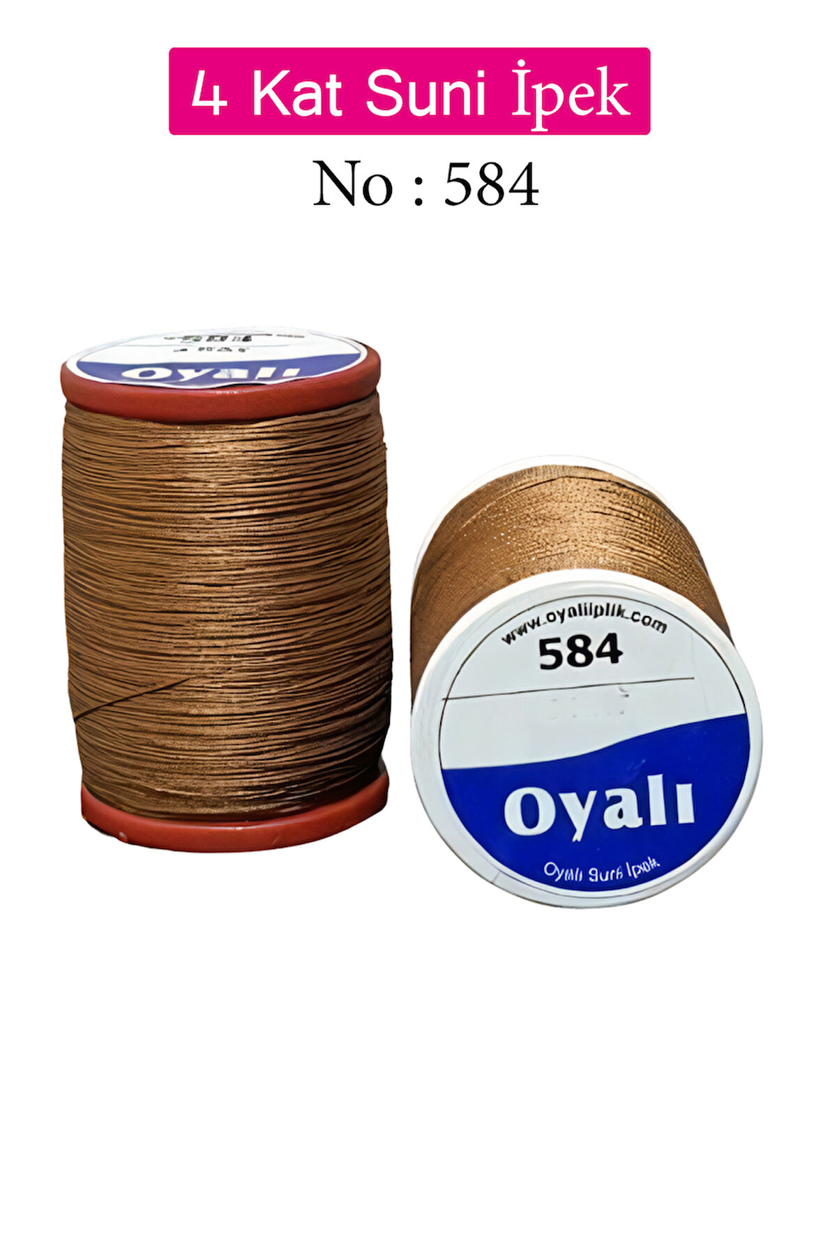 Oyalı 4 Kat Suni İpek İplik İğne Oyası Boncuk İpi Tığ Oyası No:584