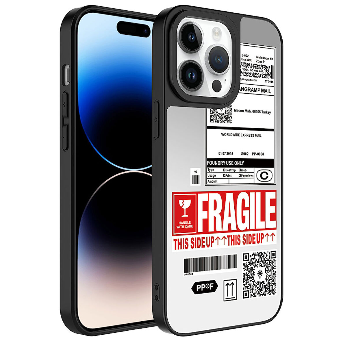 iPhone 14 Pro Kılıf Aynalı Desenli Kamera Korumalı Parlak  Mirror Kapak