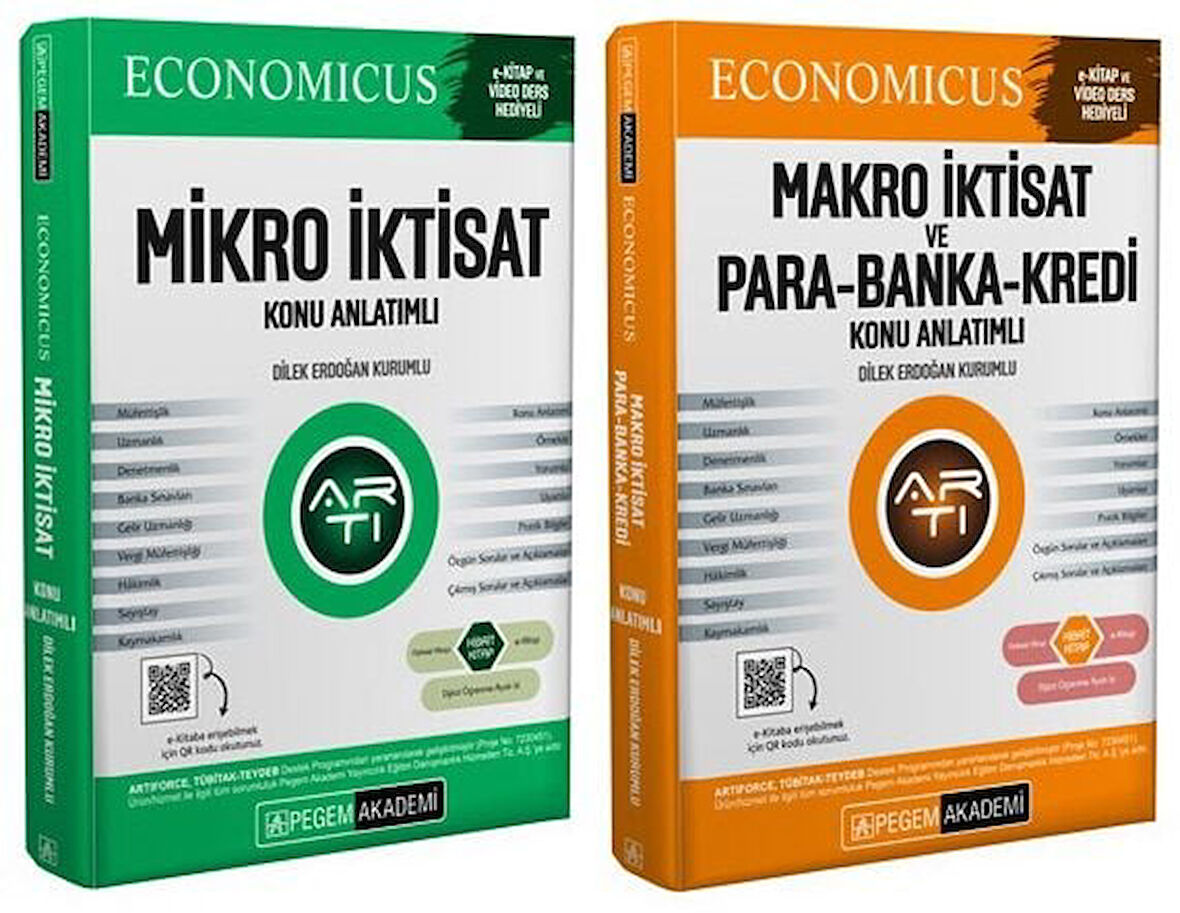 Pegem 2025 KPSS A Grubu Makro-Mikro İktisat Economicus Konu 2 li Set Pegem Akademi Yayınları