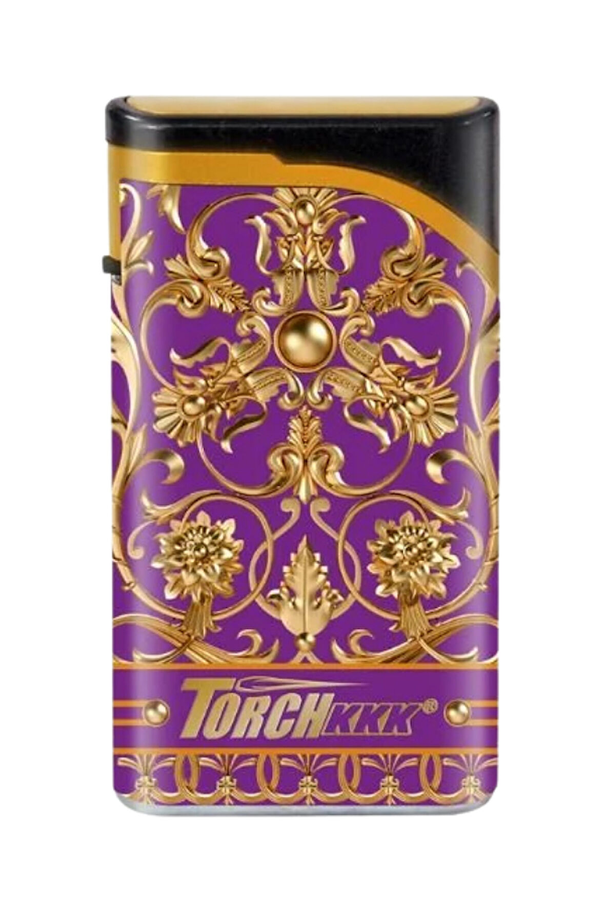 Desenli Pembe Tek Torch Pürmüz Plastik Puro Çakmağı