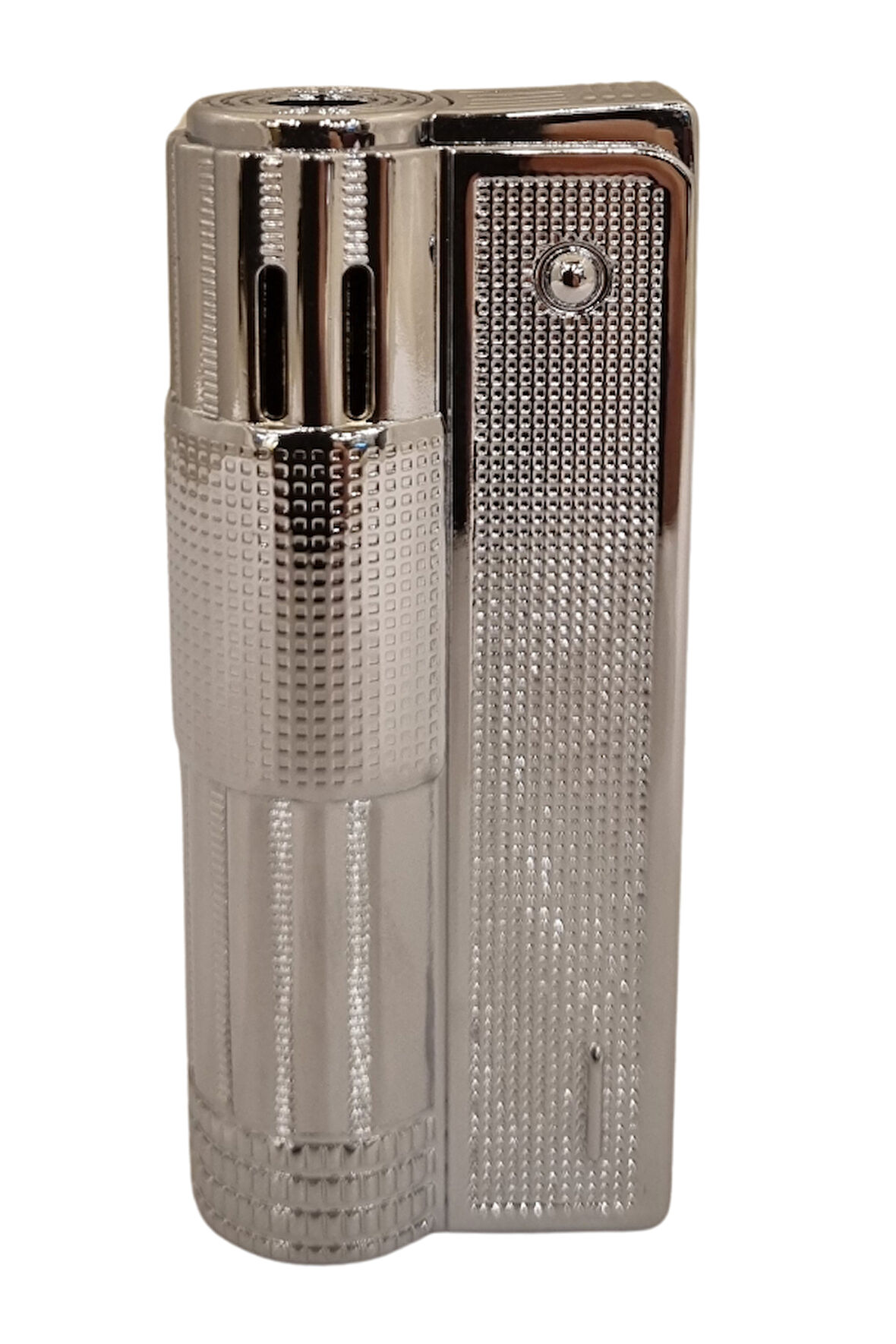 Gümüş Tek Torch Pürmüz Metal Puro Çakmağı