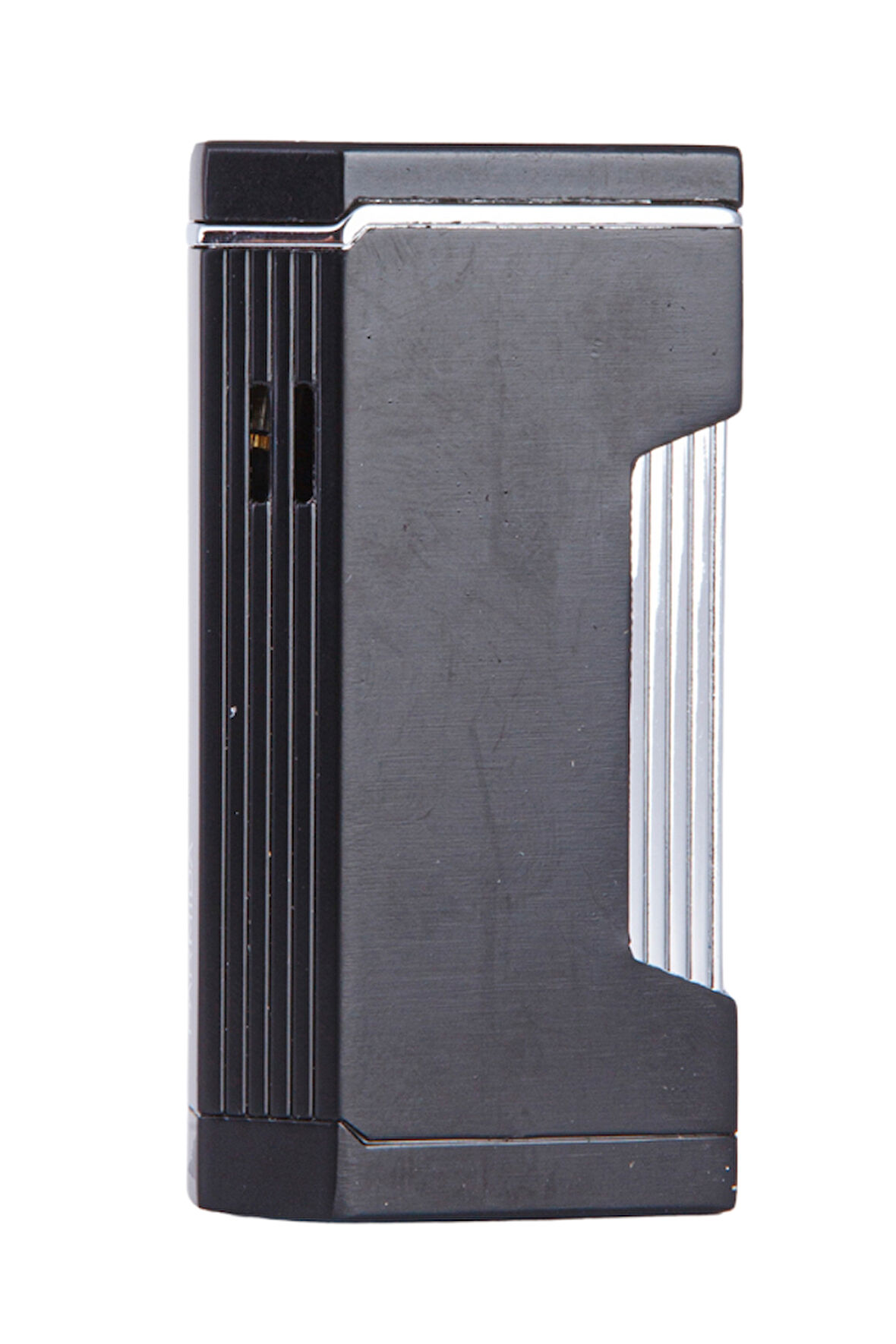 Çift Torch Pürmüz Siyah Metal Puro Çakmağı