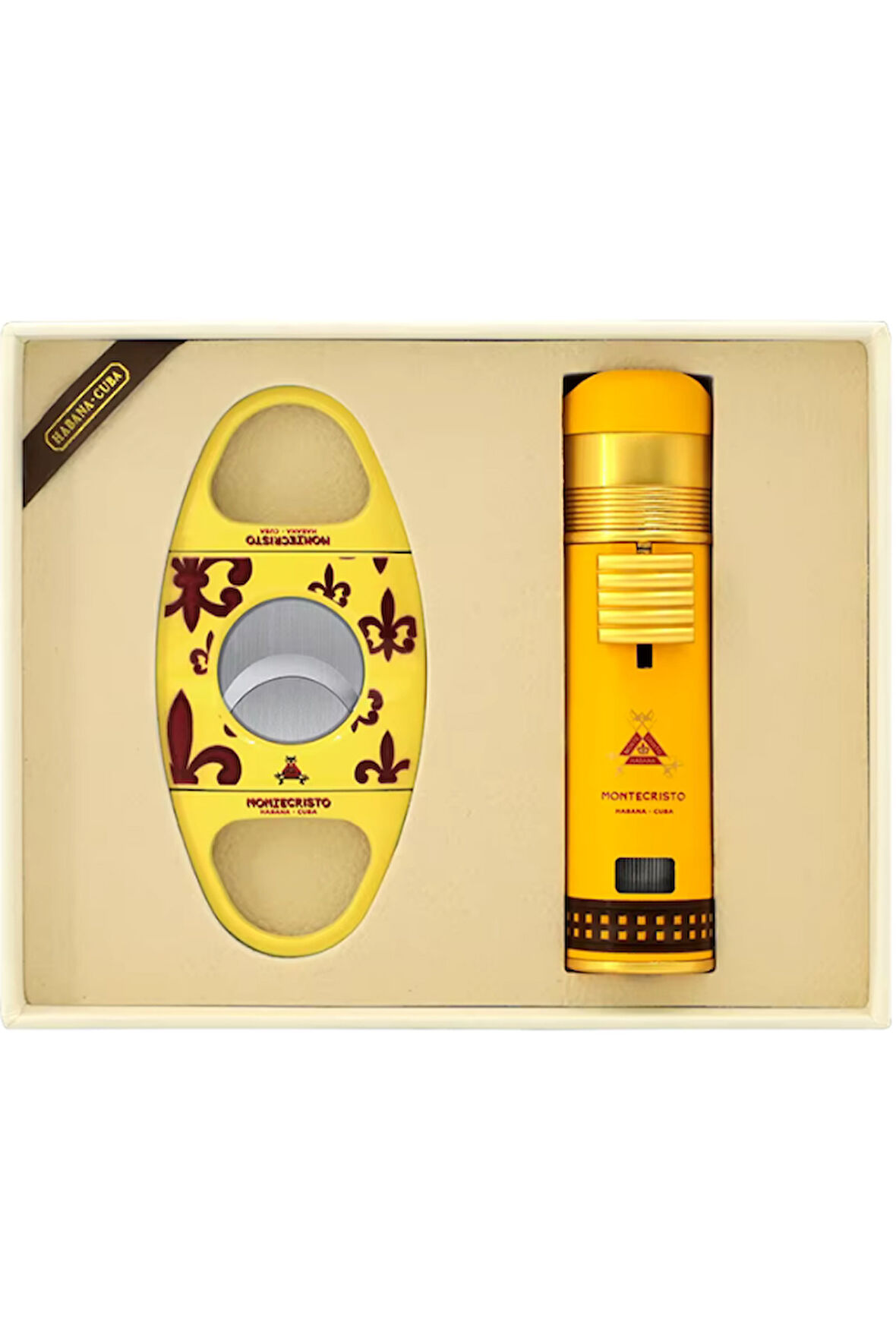 Monte Cristo Özel Üretim Çakmak Kesici İkili Puro Seti