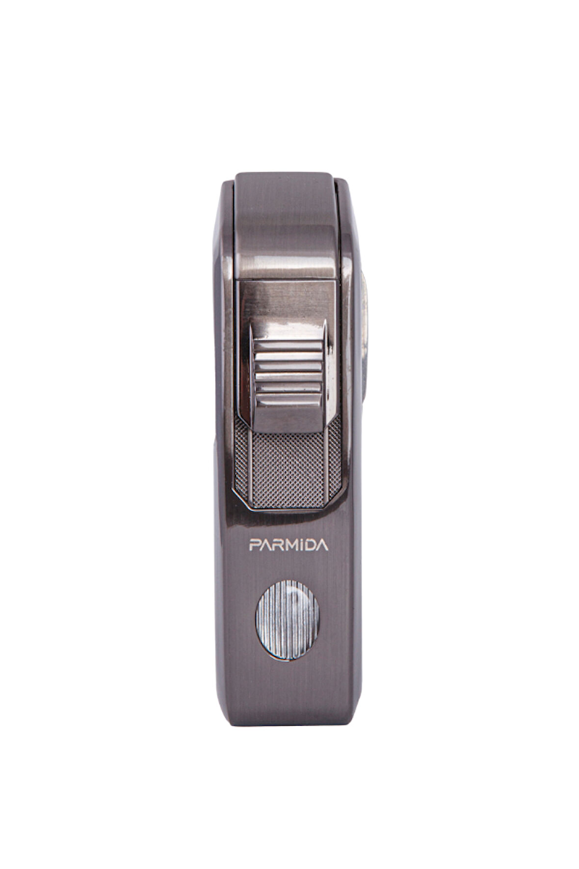Tek Torch Pürmüz Gunmetal-Ahşap Desenli Dahili Puro Makaslı Metal Puro Çakmağı
