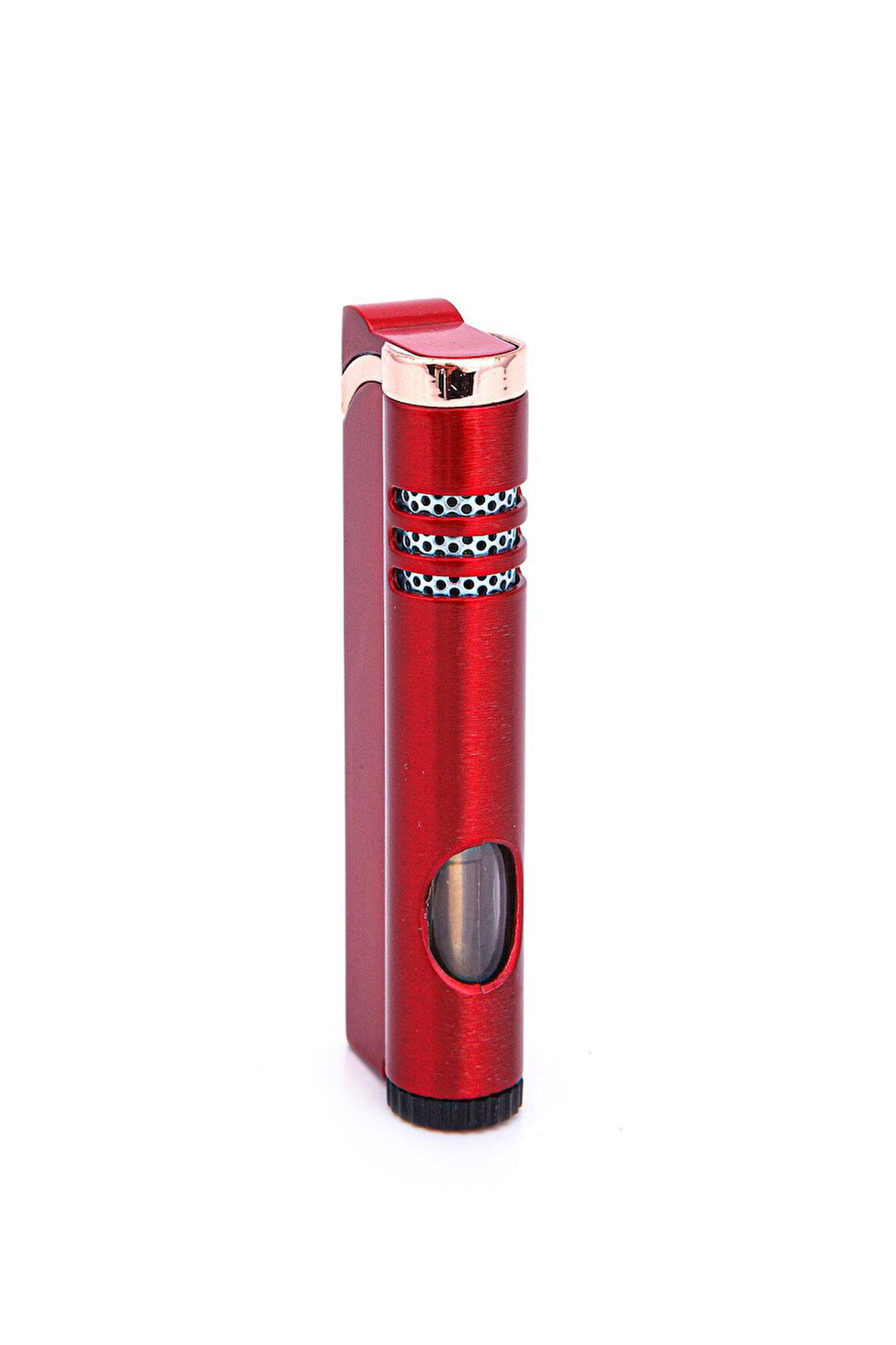 Tek Torch Pürmüz Kırmızı Metal Puro Çakmağı