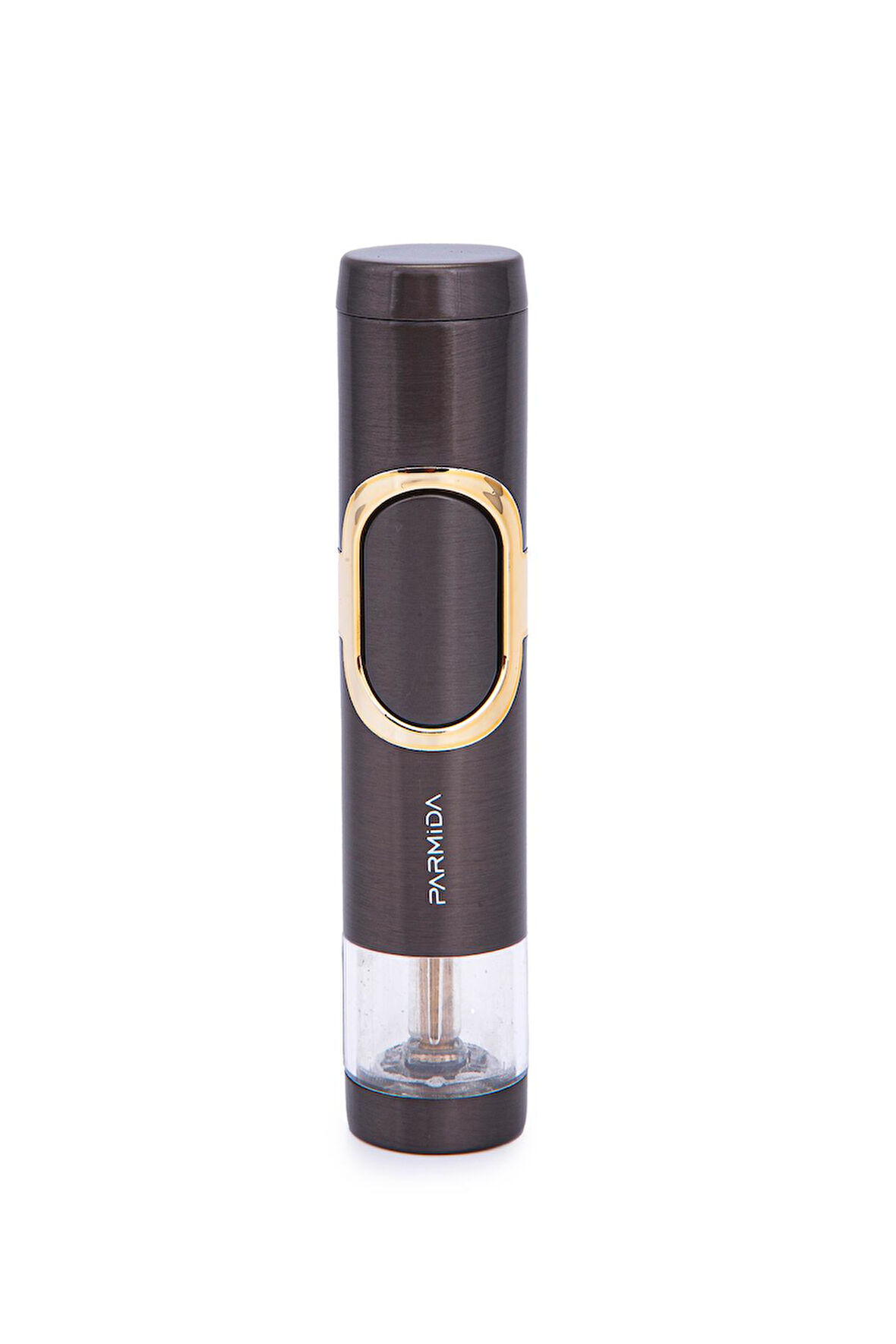 Tek Torch Pürmüz Gunmetal-Gümüş Metal Puro Çakmağı