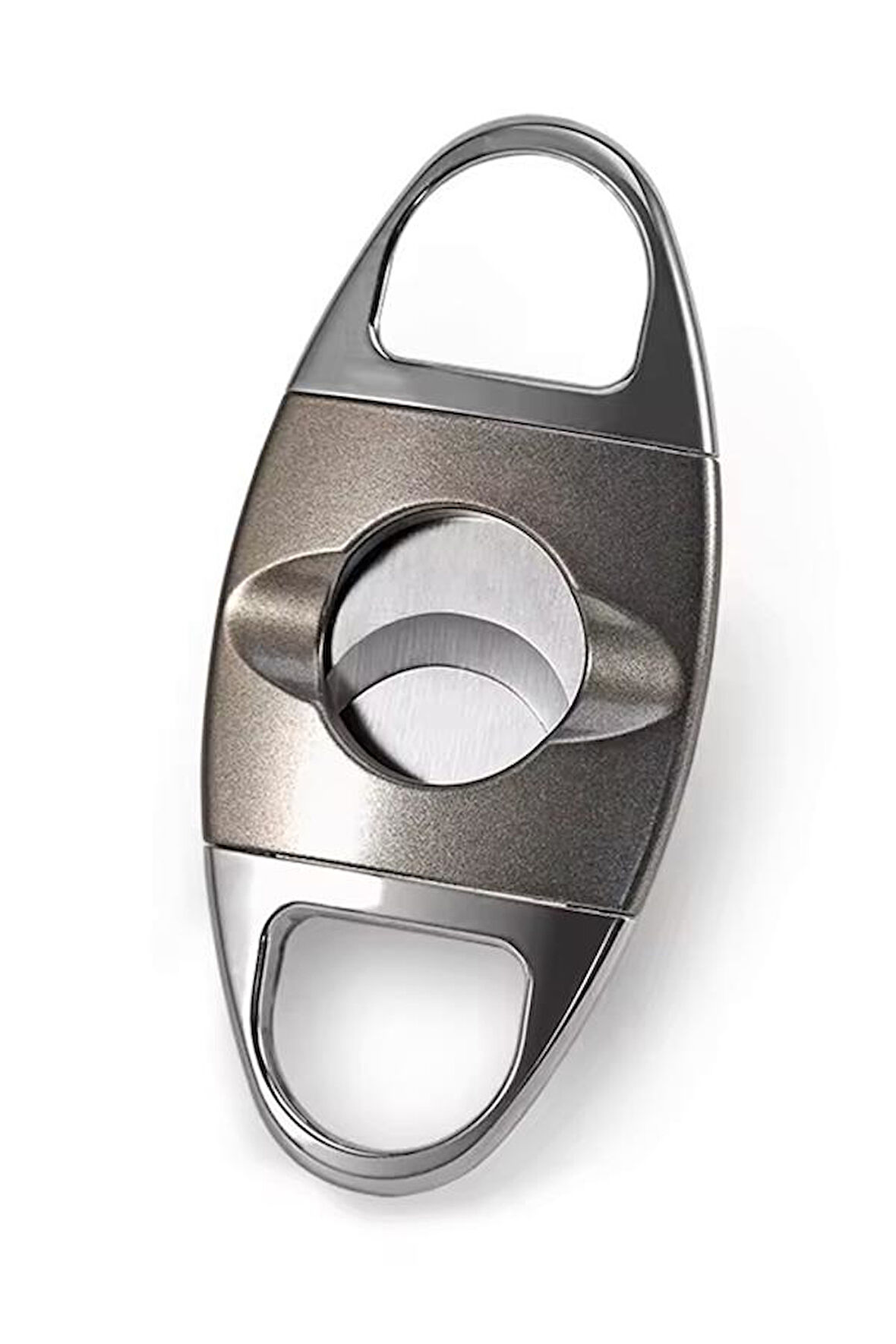 Gümüş Gunmetal Metal Puro Makası Kesici