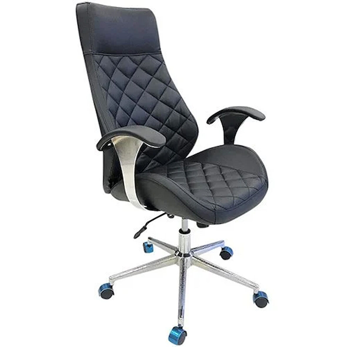 Kapiton Deri Yönetici Koltuğu Krom Ayak