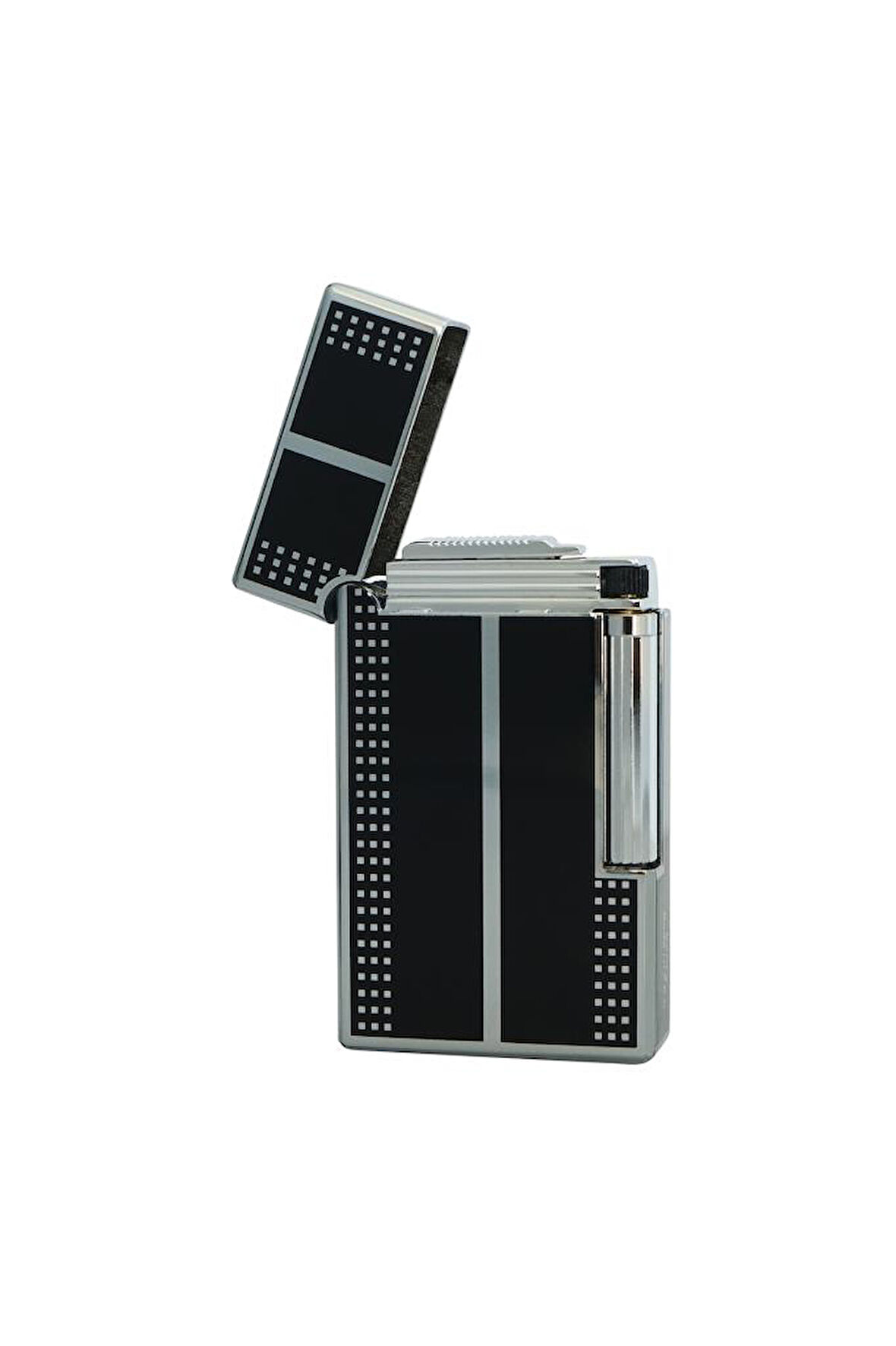 Tek Torch Pürmüz Siyah-Gümüş Puro Çakmağı