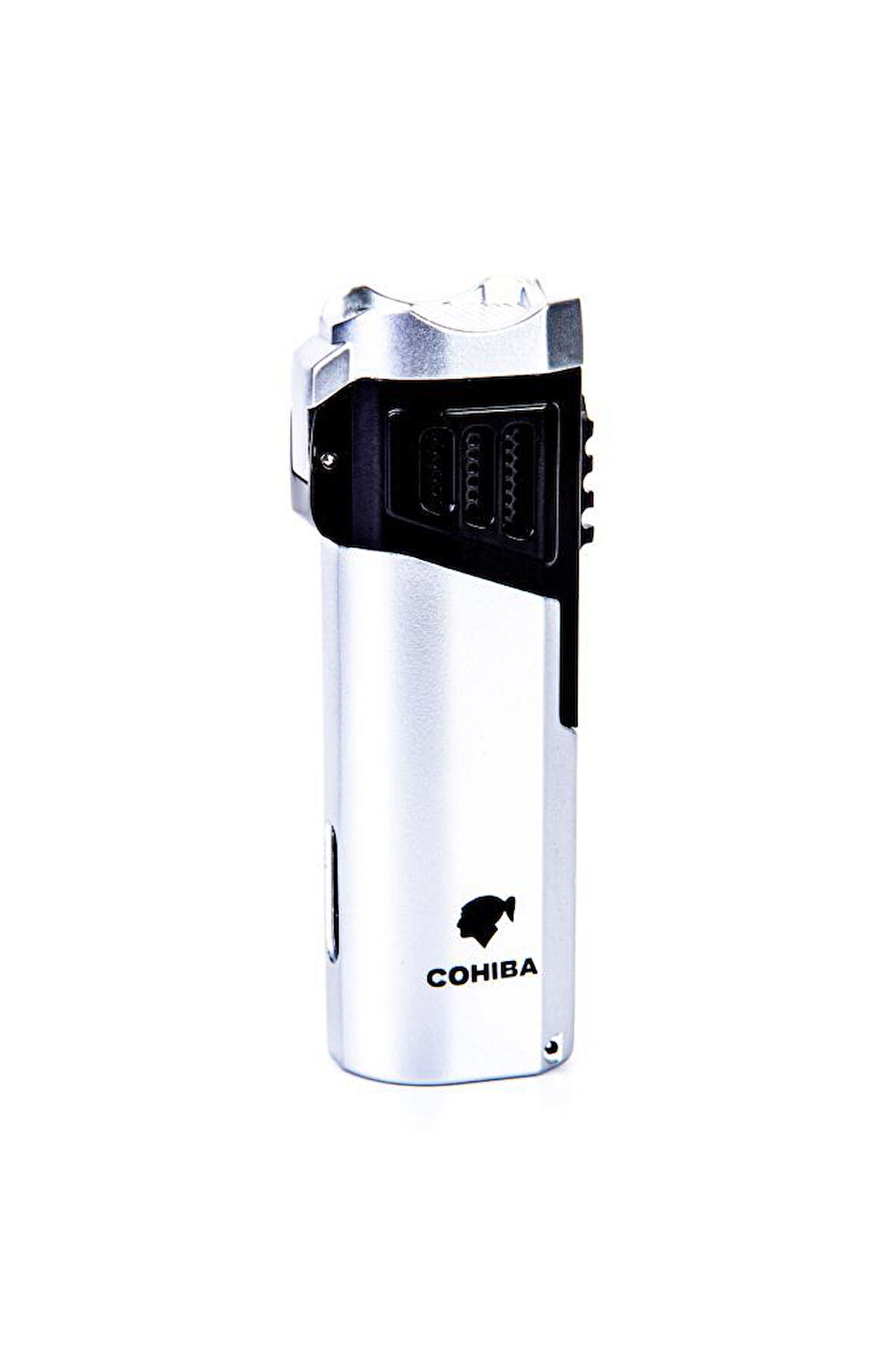 Dört Torch Pürmüz Dahili Delicili Gümüş Puro Çakmağı