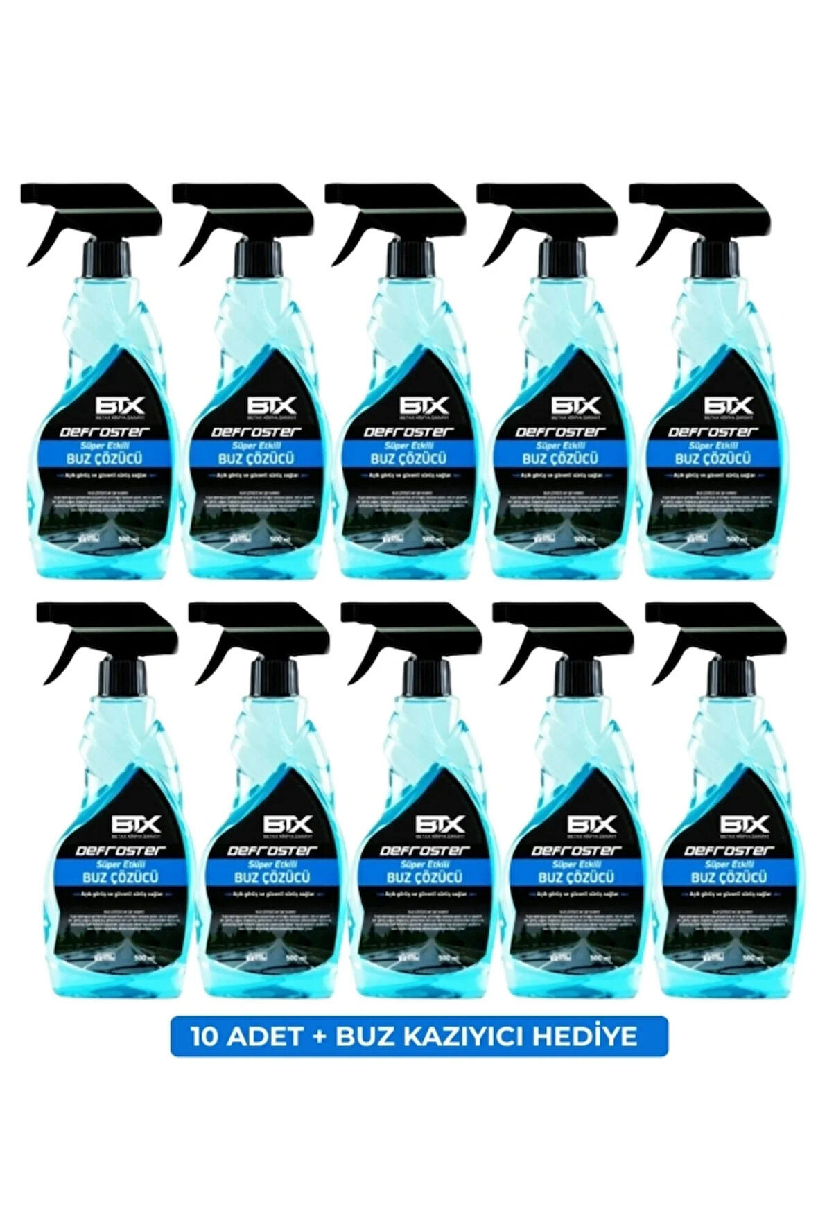 Buz Çözücü 10'lu Pratik Buz Kazıyıcı Hediyeli
