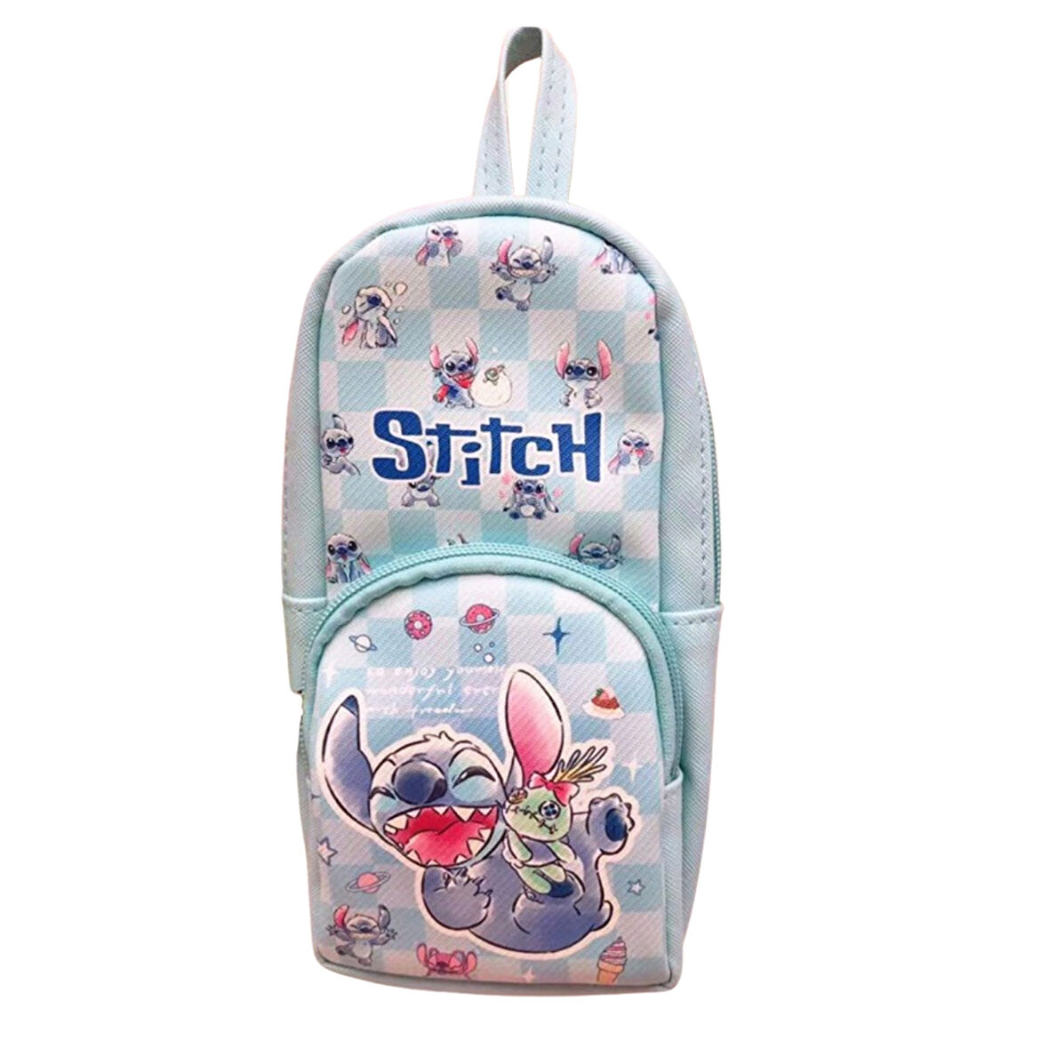 Petityu Çanta Şeklinde Stitch Kalem Kutusu Buz Mavisi 