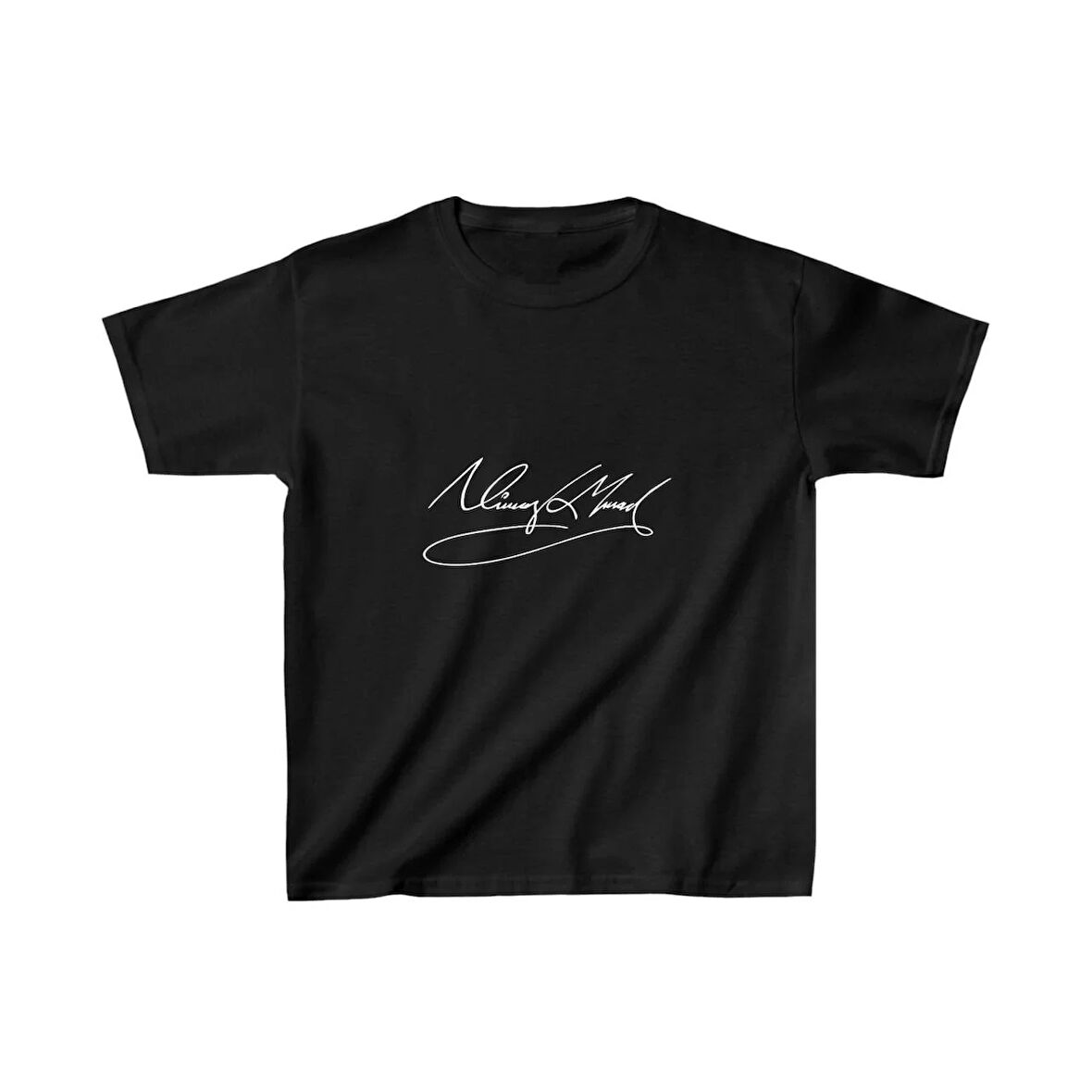 Unisex Çocuk Baskılı T-Shirt - Siyah