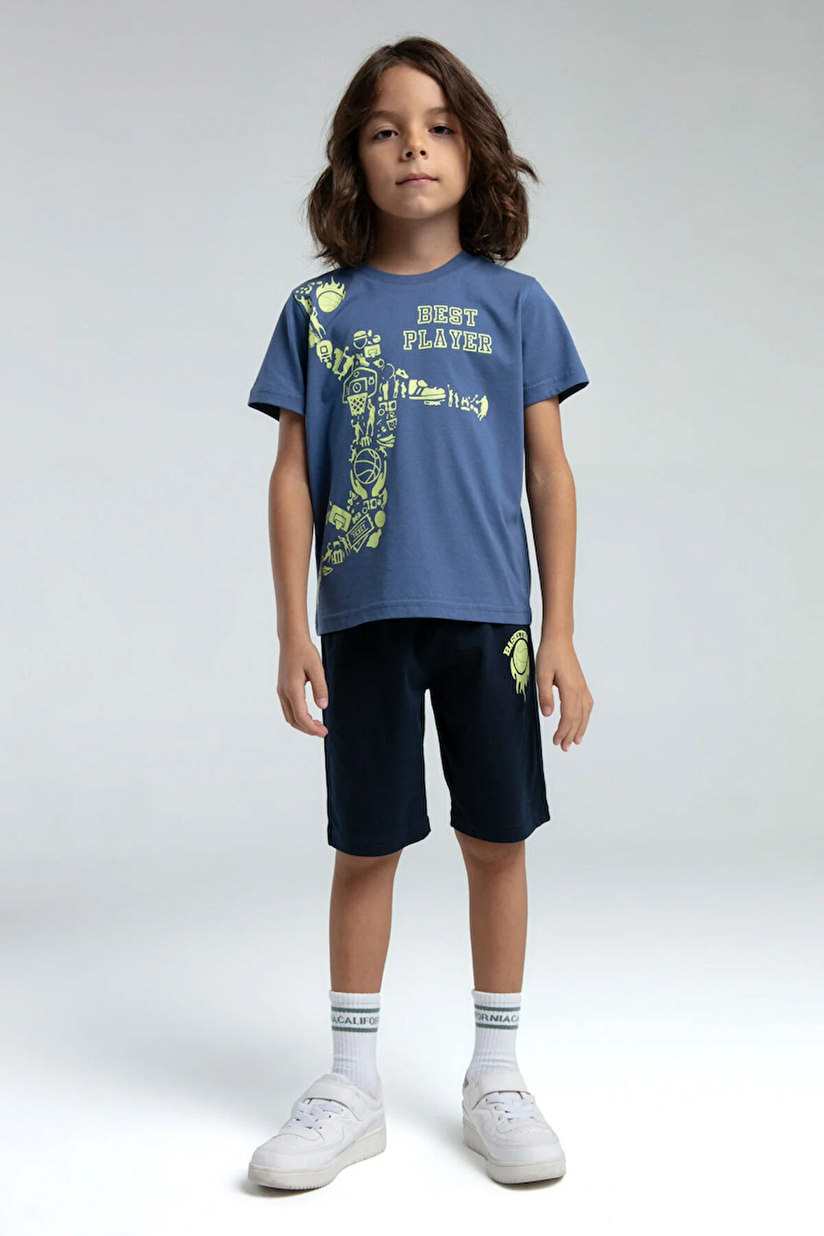 Erkek Çocuk Baskılı Pamuklu Şort Takım A.R.N.T.R.3.O.Z.5.E.L.3.T.1.