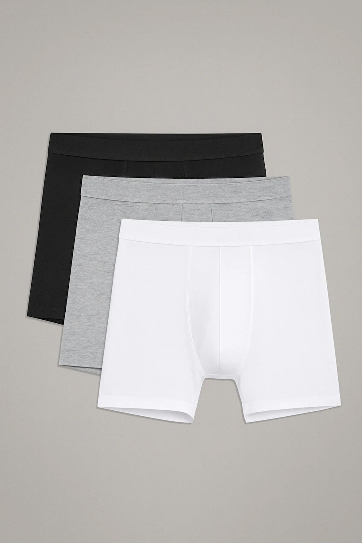 Erkek Pamuklu Likralı 3'lü Renkli Kutulu Boxer