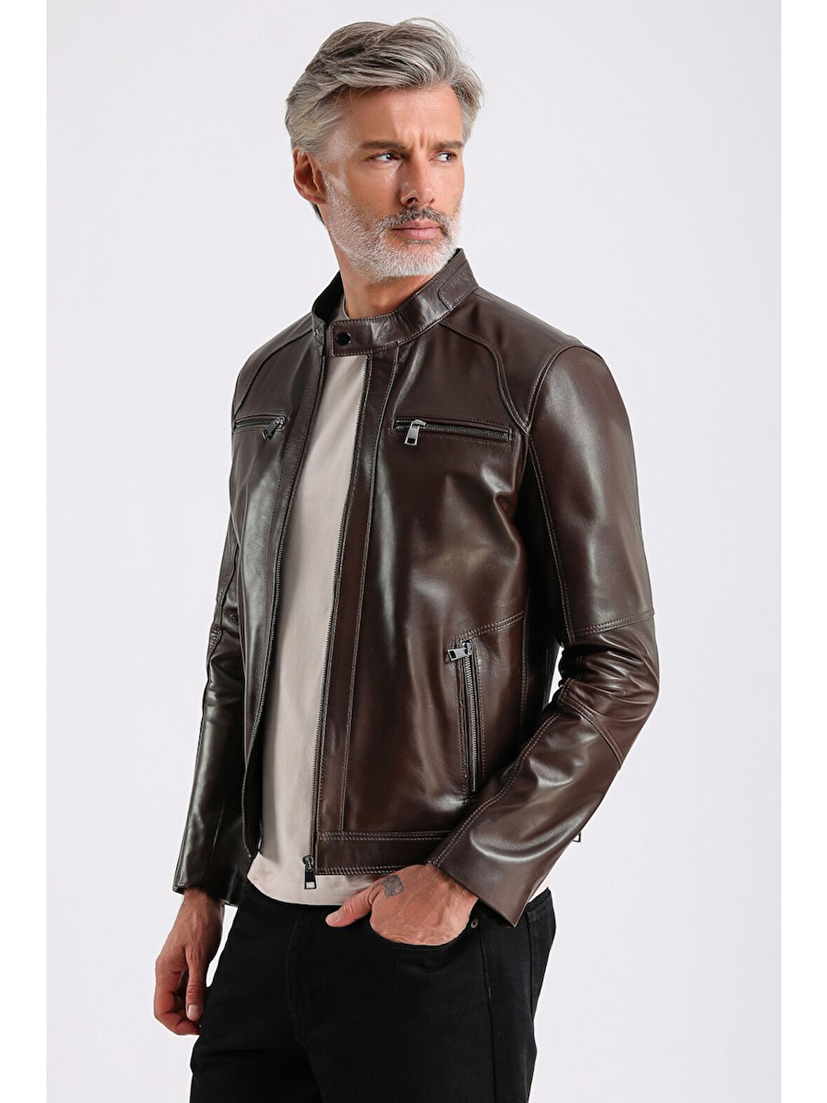 Derby Erkek Deri Mont