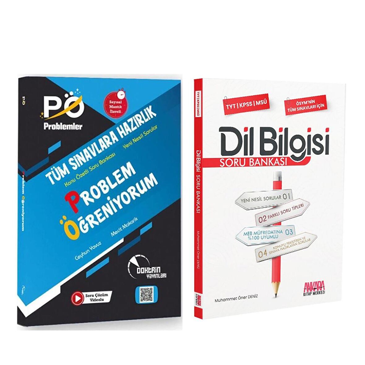 Doktrin MÖ Temelden Problemler Öğreniyorum ve AKM Dil Bilgisi Soru Bankası Seti 2 Kitap