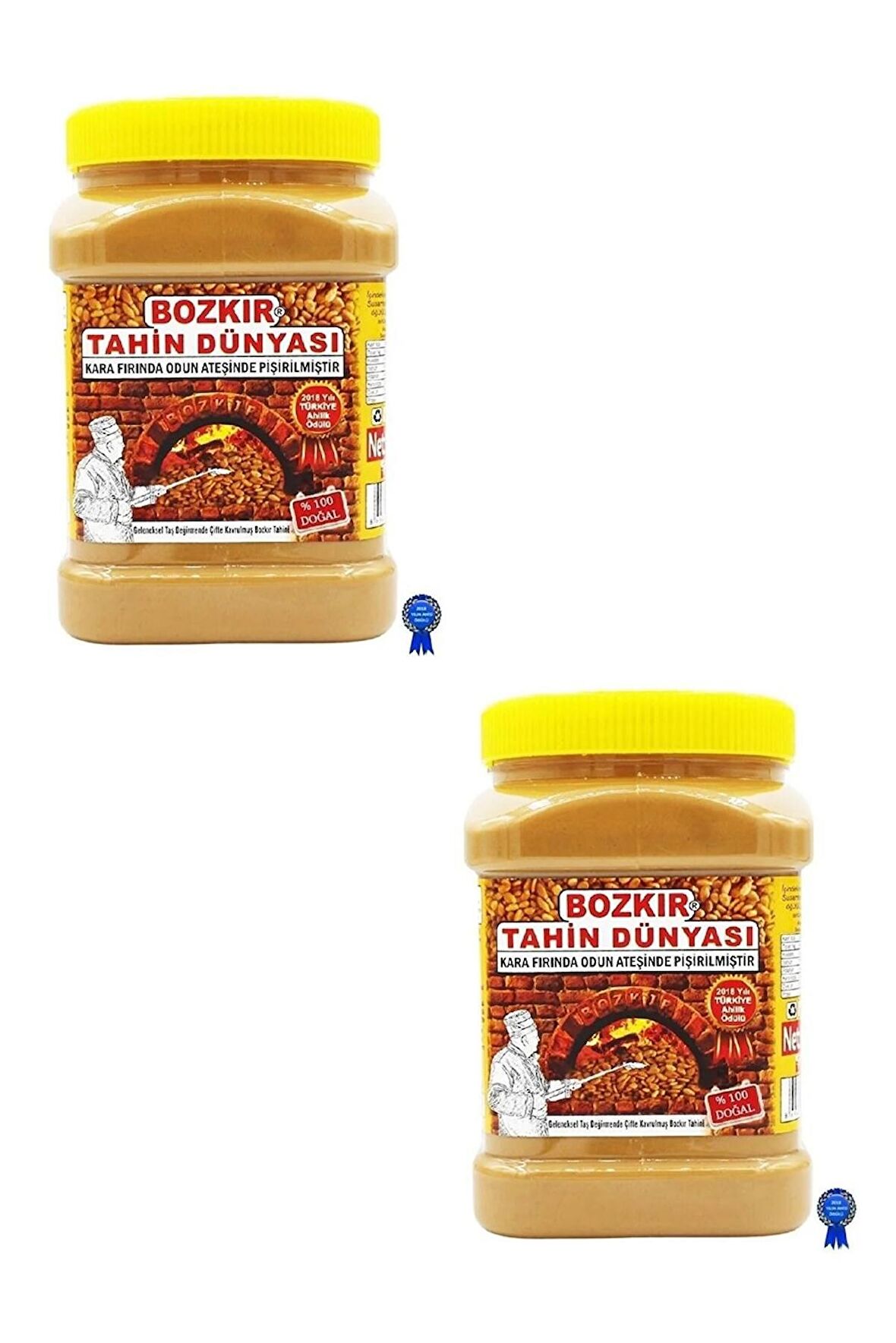 Bozkır tahini Kavrulmuş kepeksiz 935 gr 2 adet