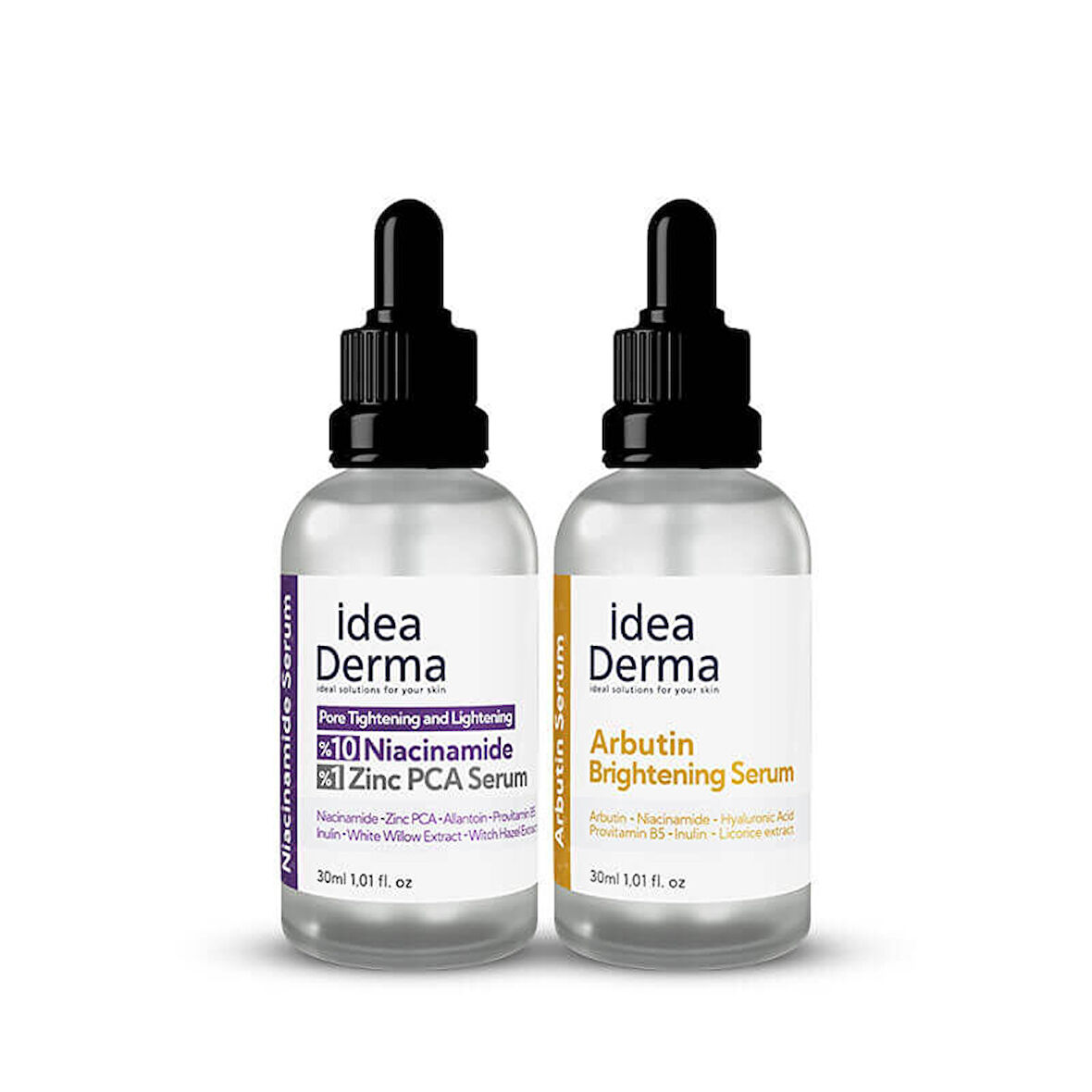 İdea Derma Niacinamide ve Arbutin Aydınlatıcı Cilt Bakım Seti