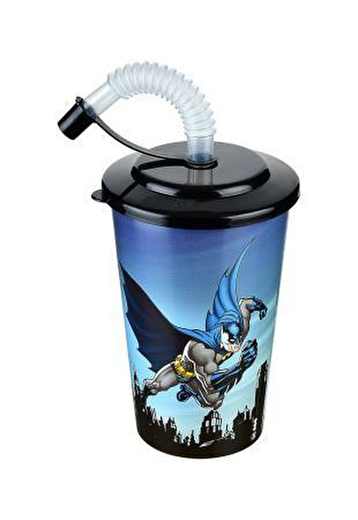 Batman Kapaklı Pipetli Bardak 400 Ml. TP513A