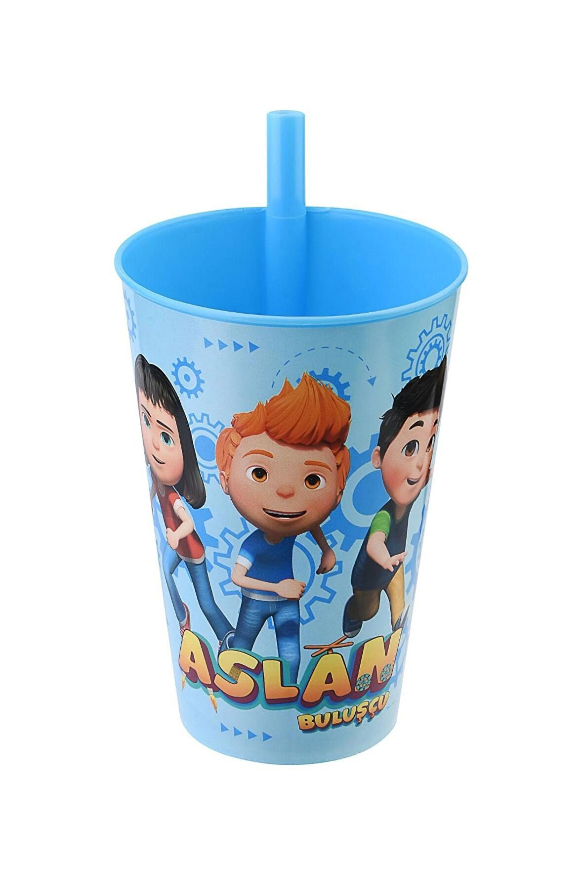 Aslan Buluşçu Lisanslı Pipetli Bardak 400 ml.