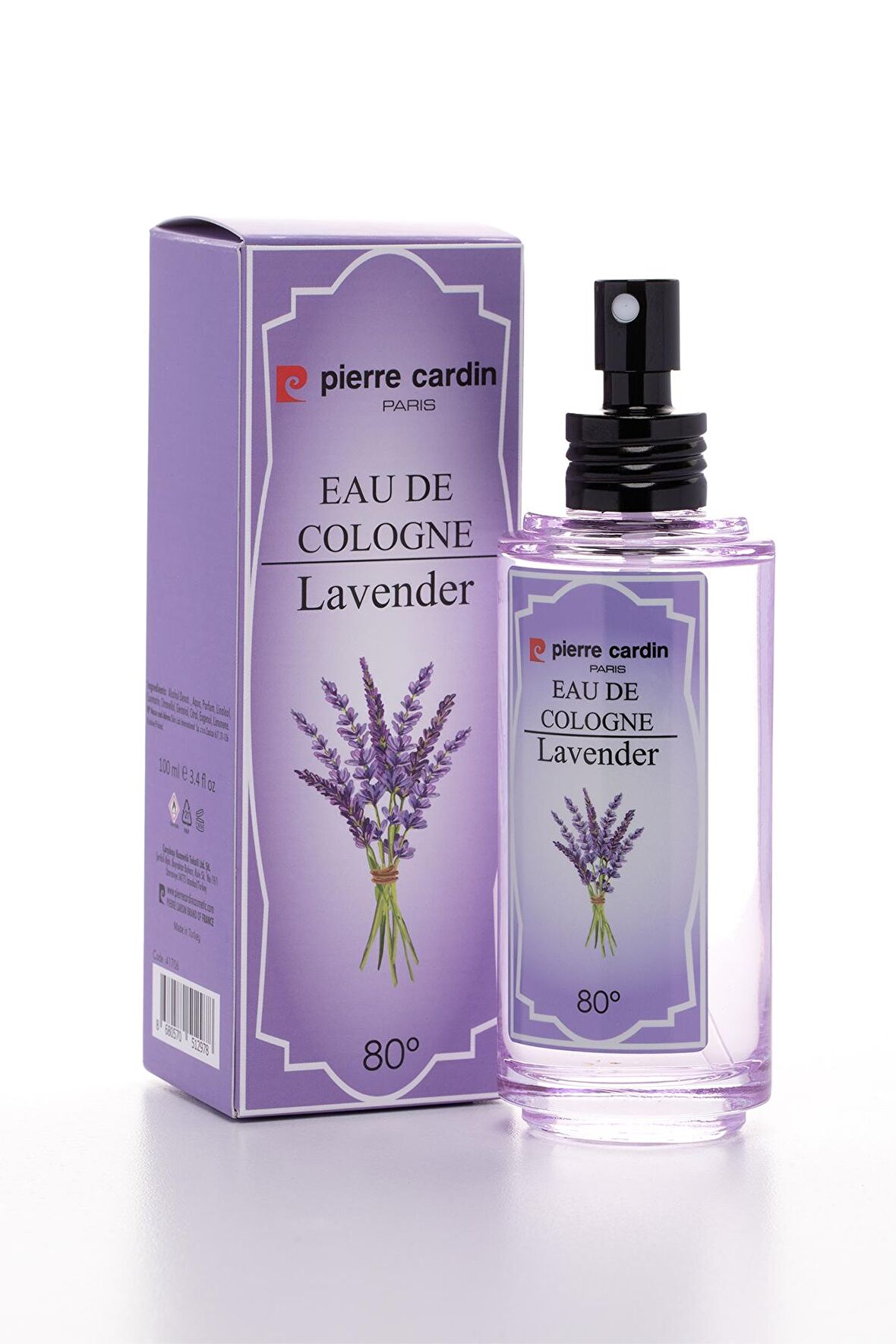 Pierre Cardin Lavanta 80 Derece Cam Şişe 100 ml Kolonya