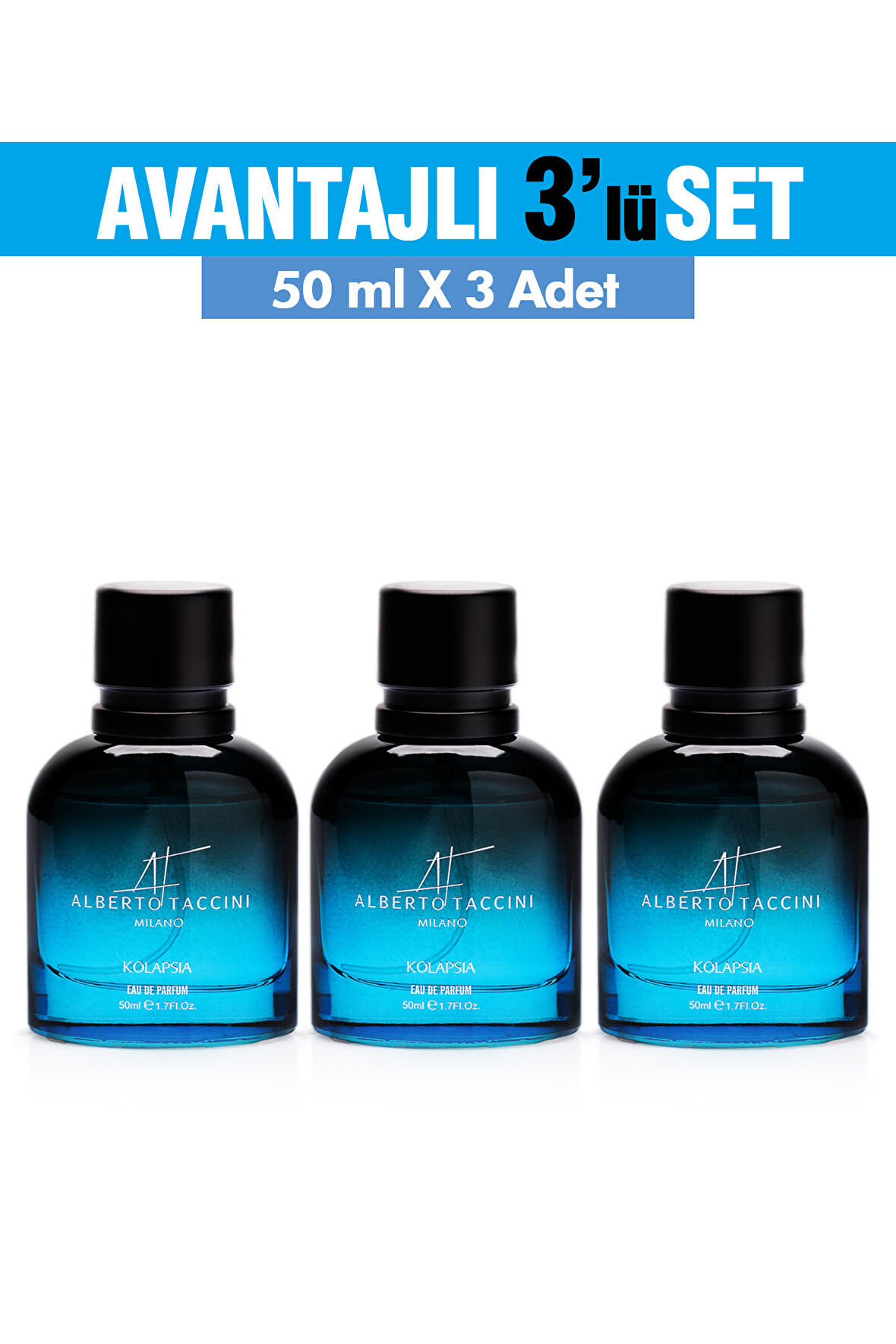 3'Lü Set Alberto Taccini  Kolapsia Erkek Parfüm