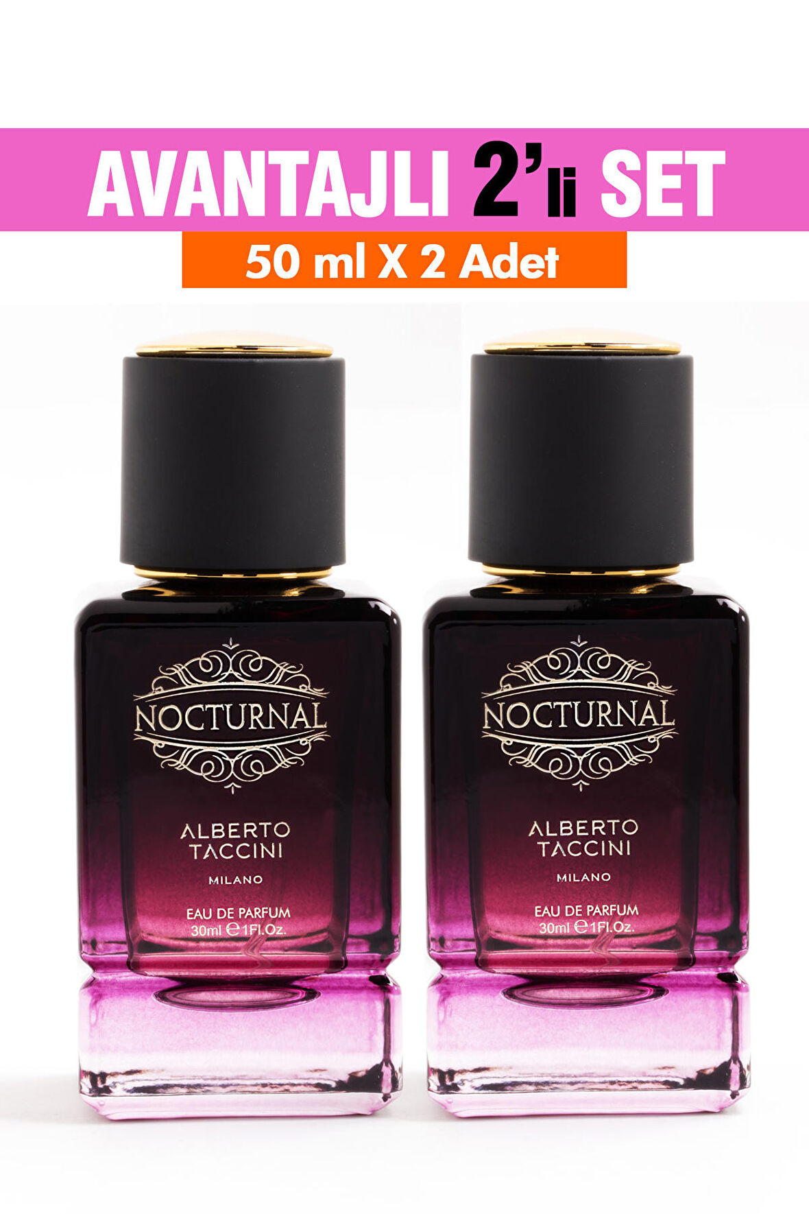 2'Li Set Alberto Taccini Nocturnal Kadın Parfüm 30 ml