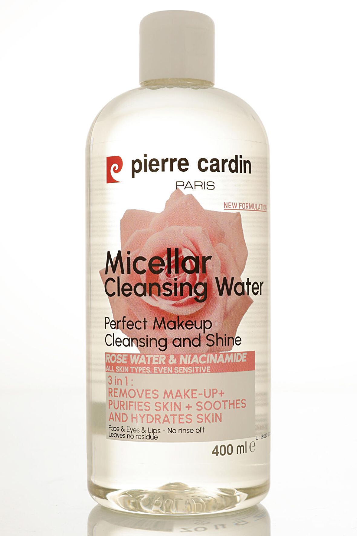 Pierre Cardin Gently Cleansing Micellar Water with Rose Water & Niacinamide-Makyaj Temizleme Suyu