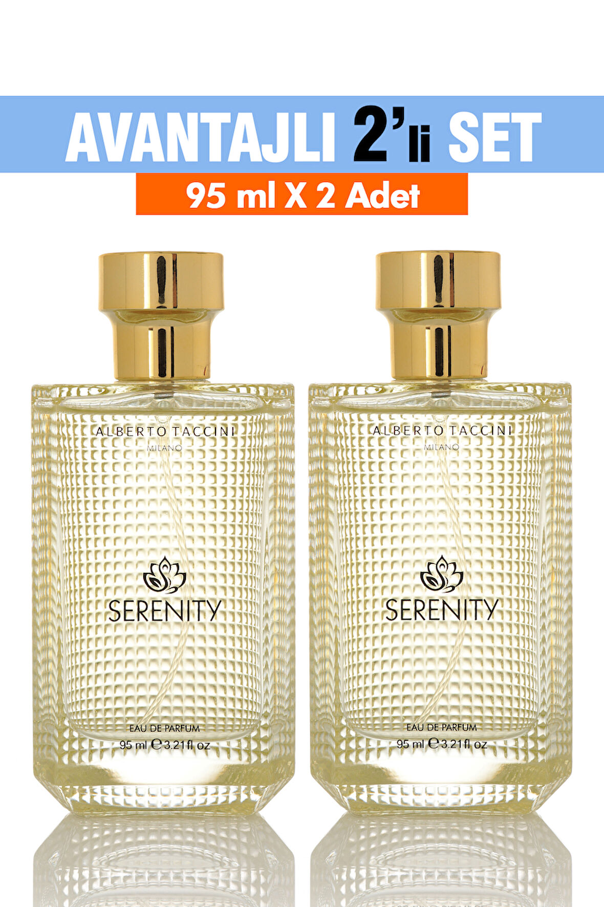 2'Li Set  Alberto Taccini SERENITY Kadın Parfümü - 95 ml